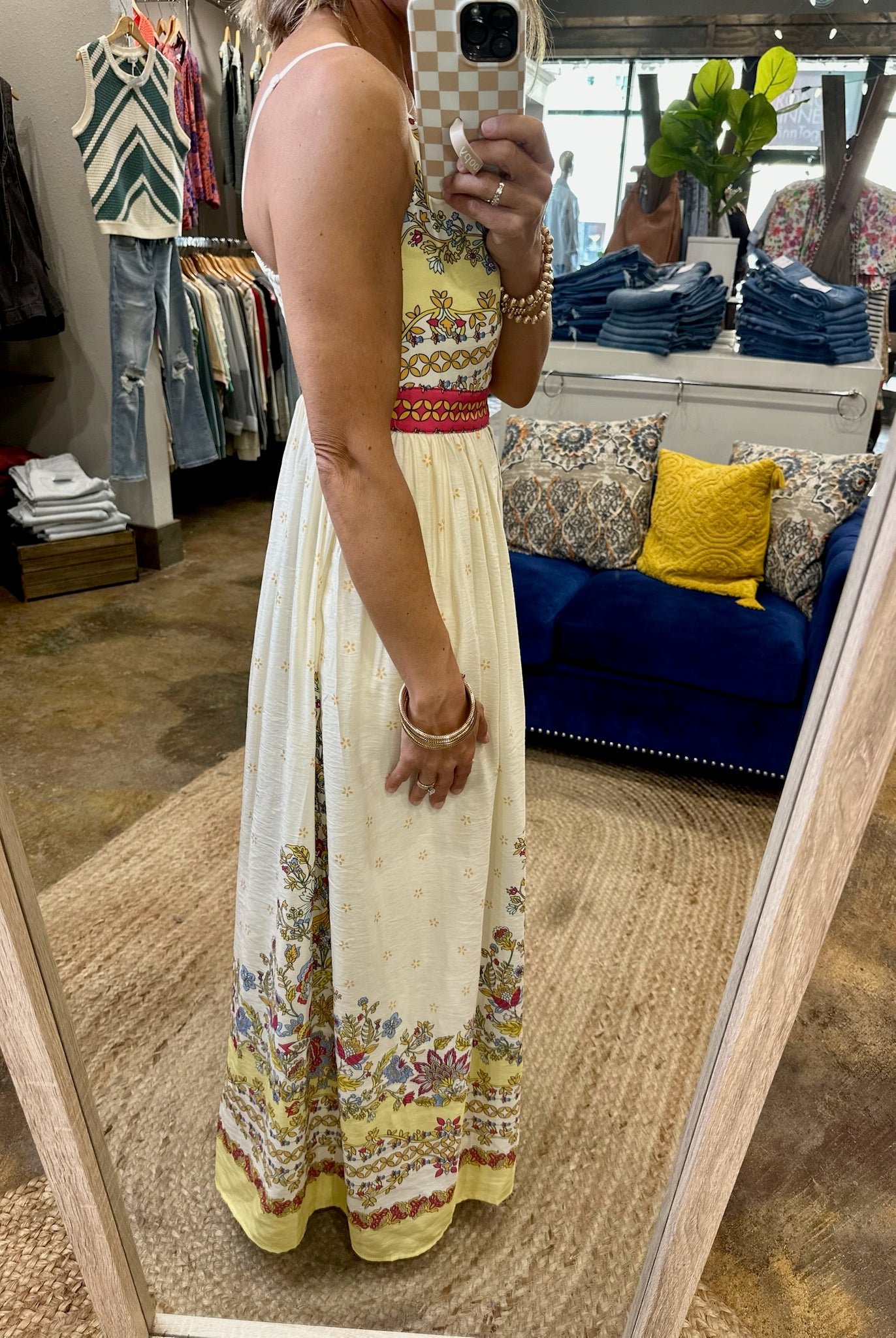 Find Your Path Pocket Maxi Dress - Yellow Multi-Skies Are Blue-Anna Kaytes Boutique, Women's Fashion Boutique in Grinnell, Iowa