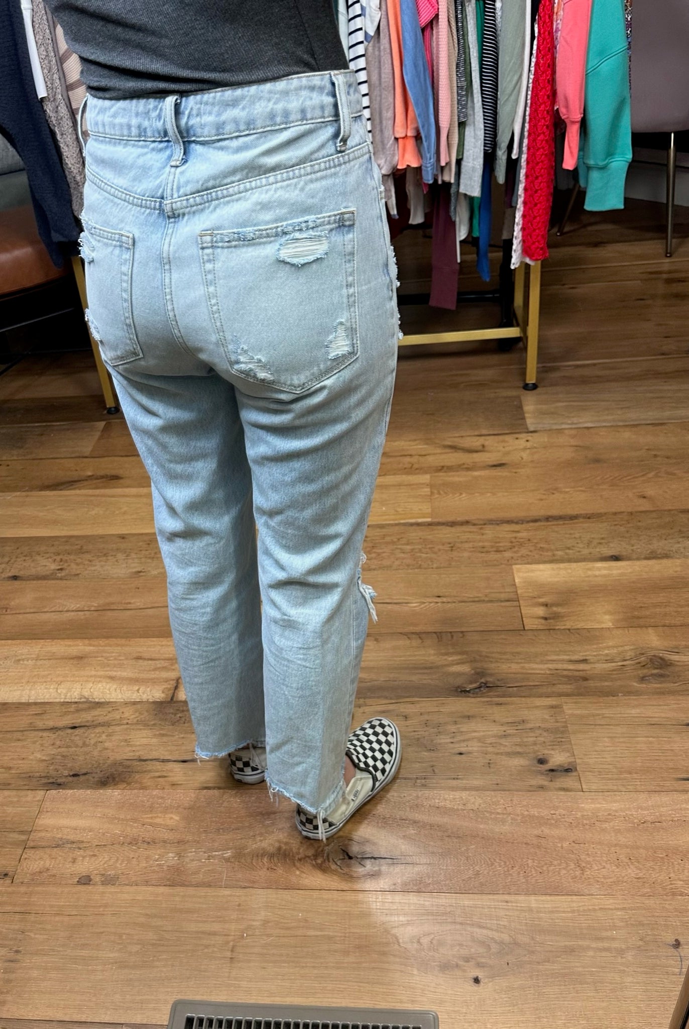 The Sutton 90's Vintage Boyfriend Crop Denim-Jeans-Vervet-Anna Kaytes Boutique, Women's Fashion Boutique in Grinnell, Iowa