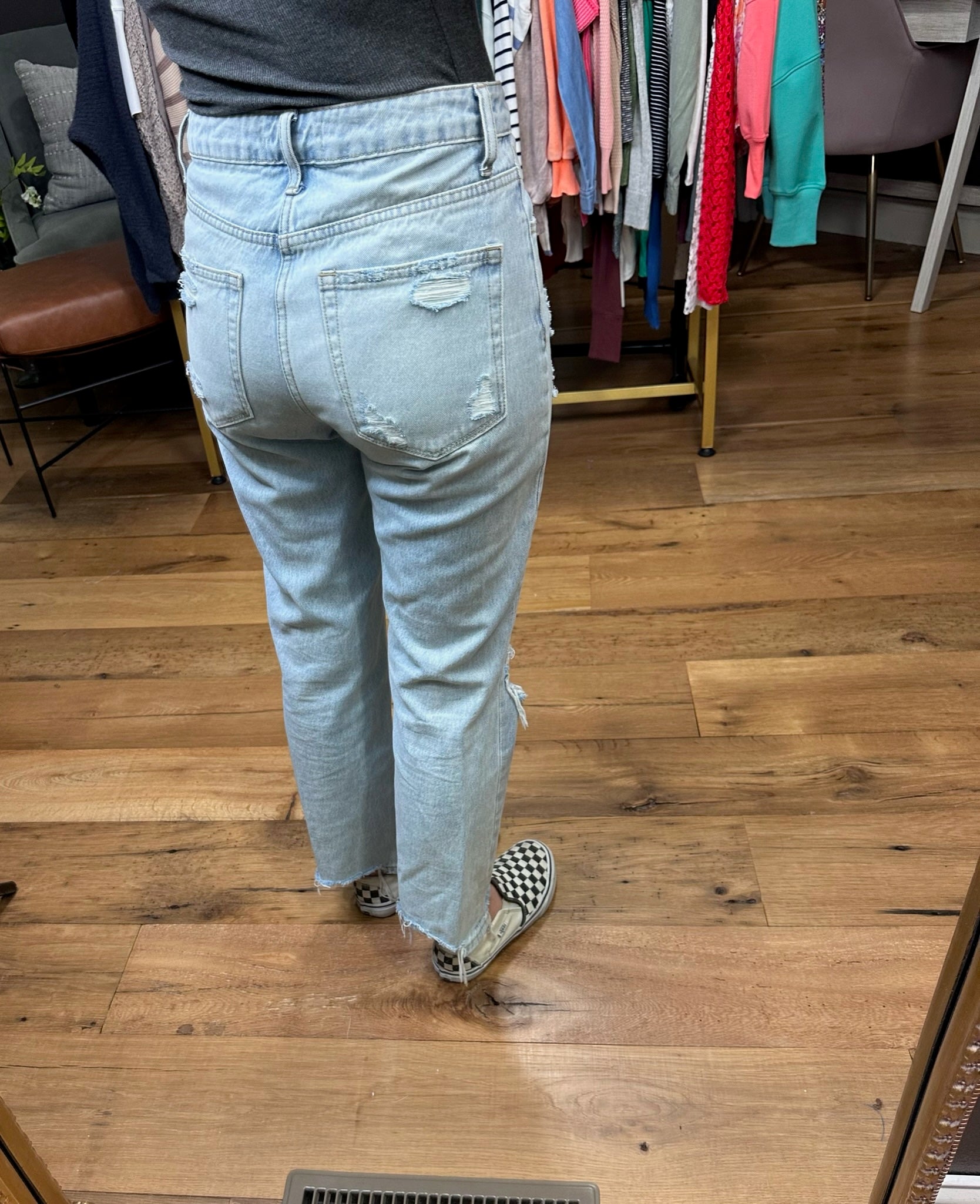 The Sutton 90's Vintage Boyfriend Crop Denim-Jeans-Vervet-Anna Kaytes Boutique, Women's Fashion Boutique in Grinnell, Iowa
