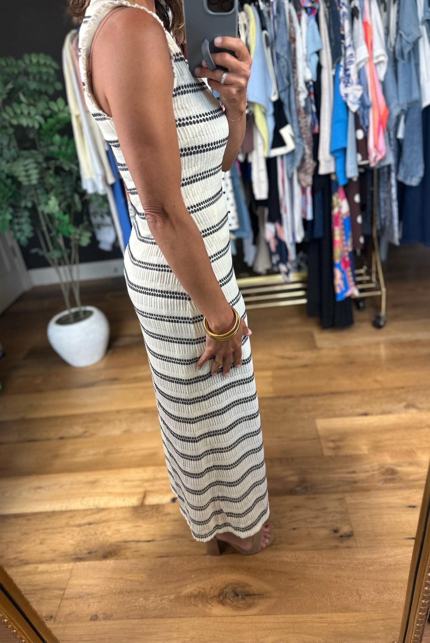 Only Good Things Striped Dress-Dresses-Doe & Rae-Anna Kaytes Boutique, Women's Fashion Boutique in Grinnell, Iowa