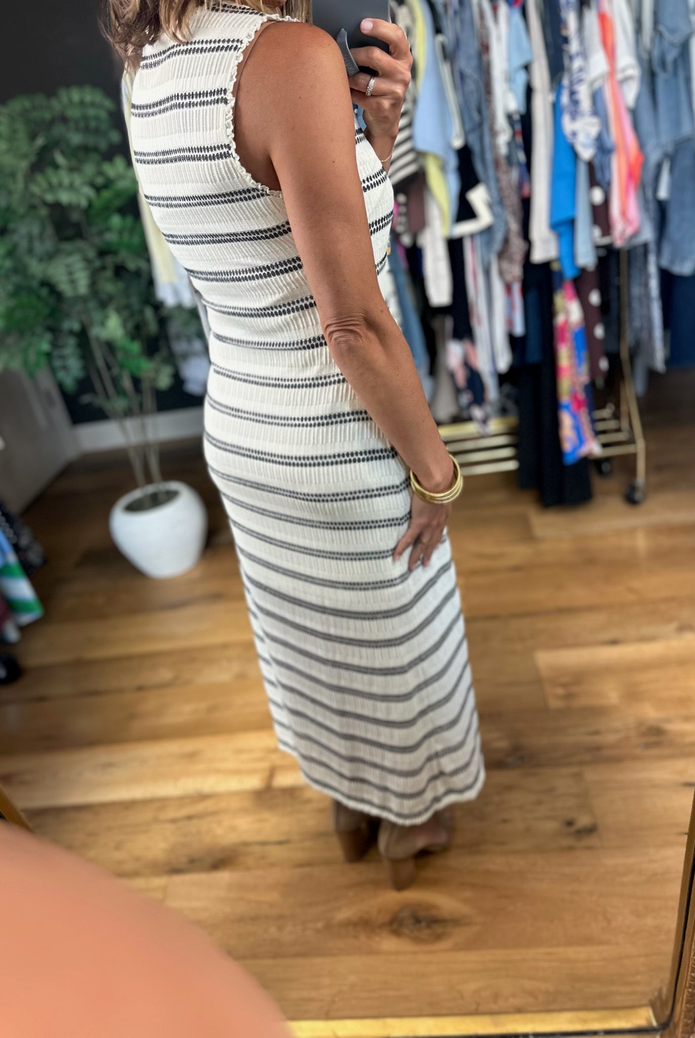 Only Good Things Striped Dress-Dresses-Doe & Rae-Anna Kaytes Boutique, Women's Fashion Boutique in Grinnell, Iowa