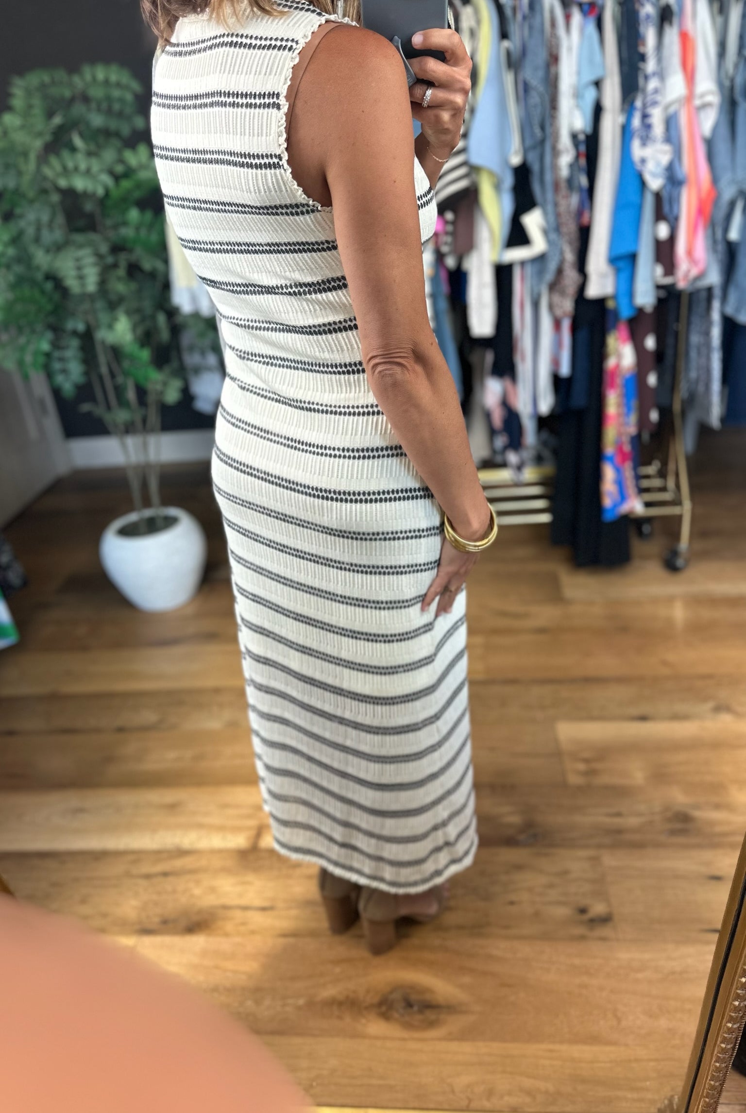 Only Good Things Striped Dress-Dresses-Doe & Rae-Anna Kaytes Boutique, Women's Fashion Boutique in Grinnell, Iowa