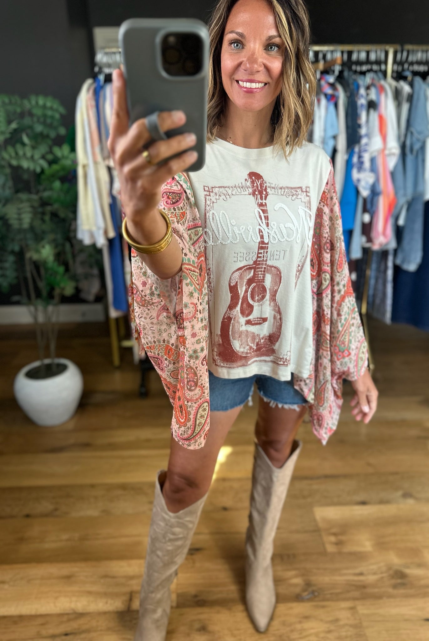 Nashville Handkerchief-Sleeve Top-Short Sleeves-Zutter-Anna Kaytes Boutique, Women's Fashion Boutique in Grinnell, Iowa