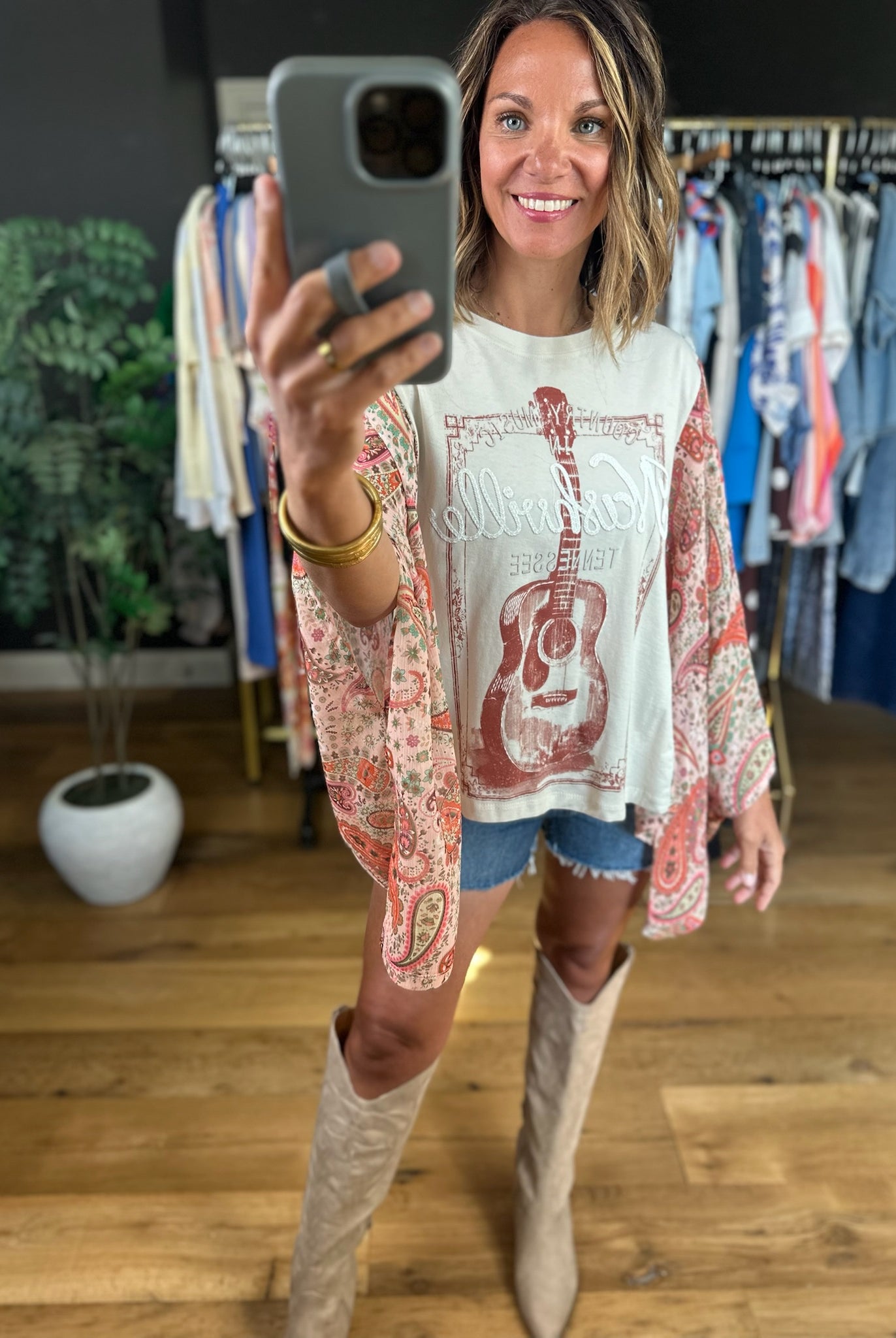 Nashville Handkerchief-Sleeve Top-Short Sleeves-Zutter-Anna Kaytes Boutique, Women's Fashion Boutique in Grinnell, Iowa