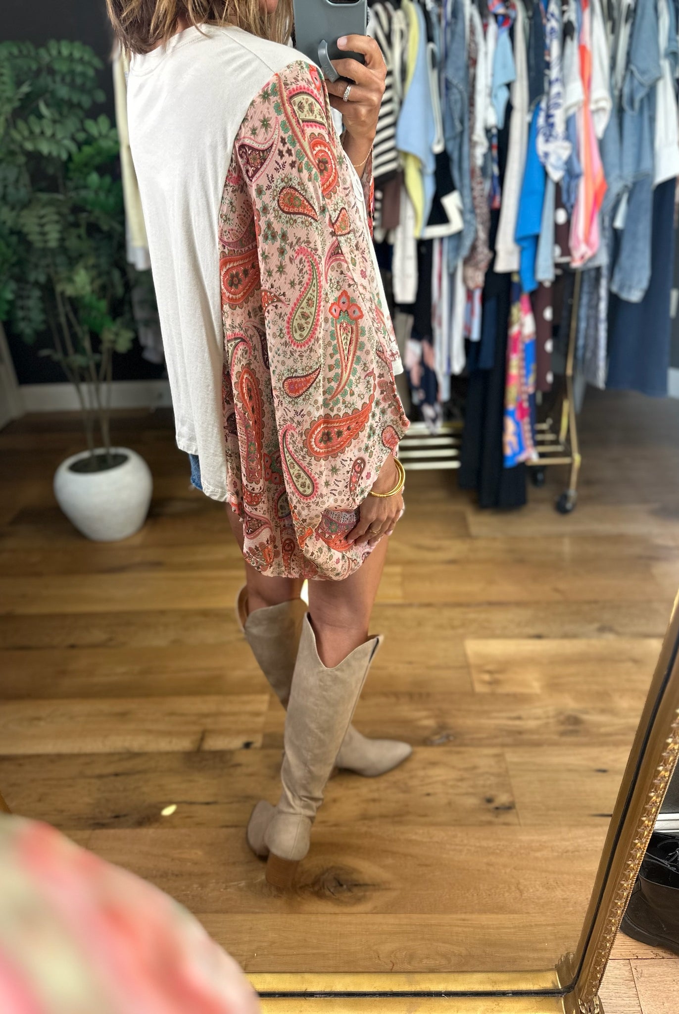 Nashville Handkerchief-Sleeve Top-Short Sleeves-Zutter-Anna Kaytes Boutique, Women's Fashion Boutique in Grinnell, Iowa