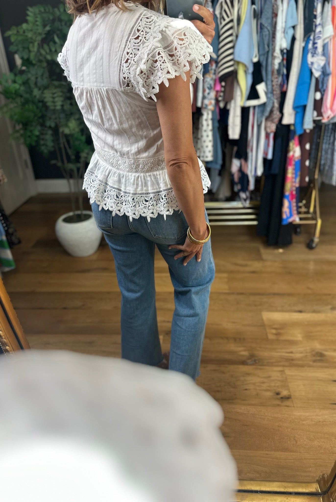 In My Heart Eyelet Peplum Top-Short Sleeves-Fate-Anna Kaytes Boutique, Women's Fashion Boutique in Grinnell, Iowa