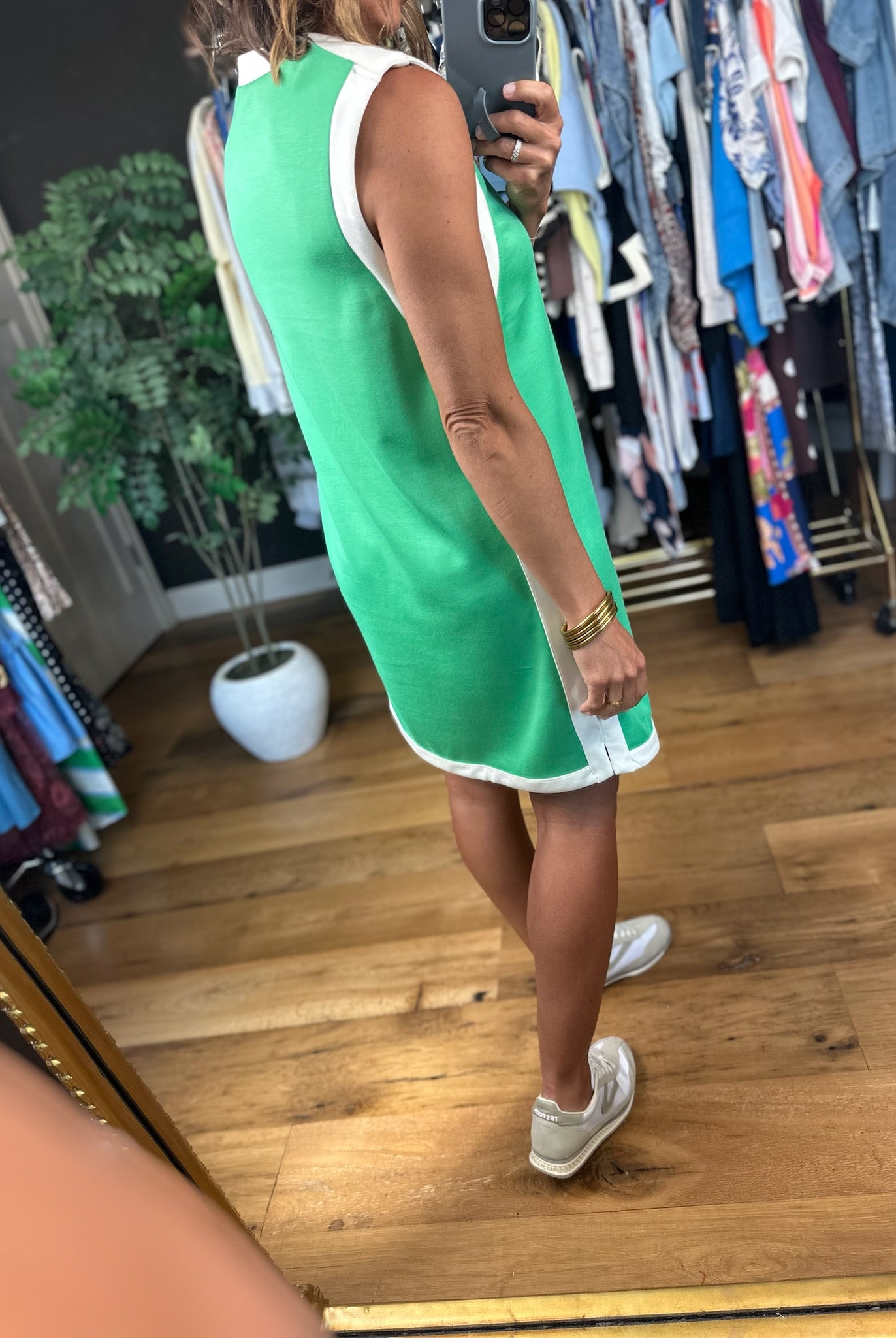 Good Energy Scuba V-Neck Dress-Dresses-Entro-Anna Kaytes Boutique, Women's Fashion Boutique in Grinnell, Iowa