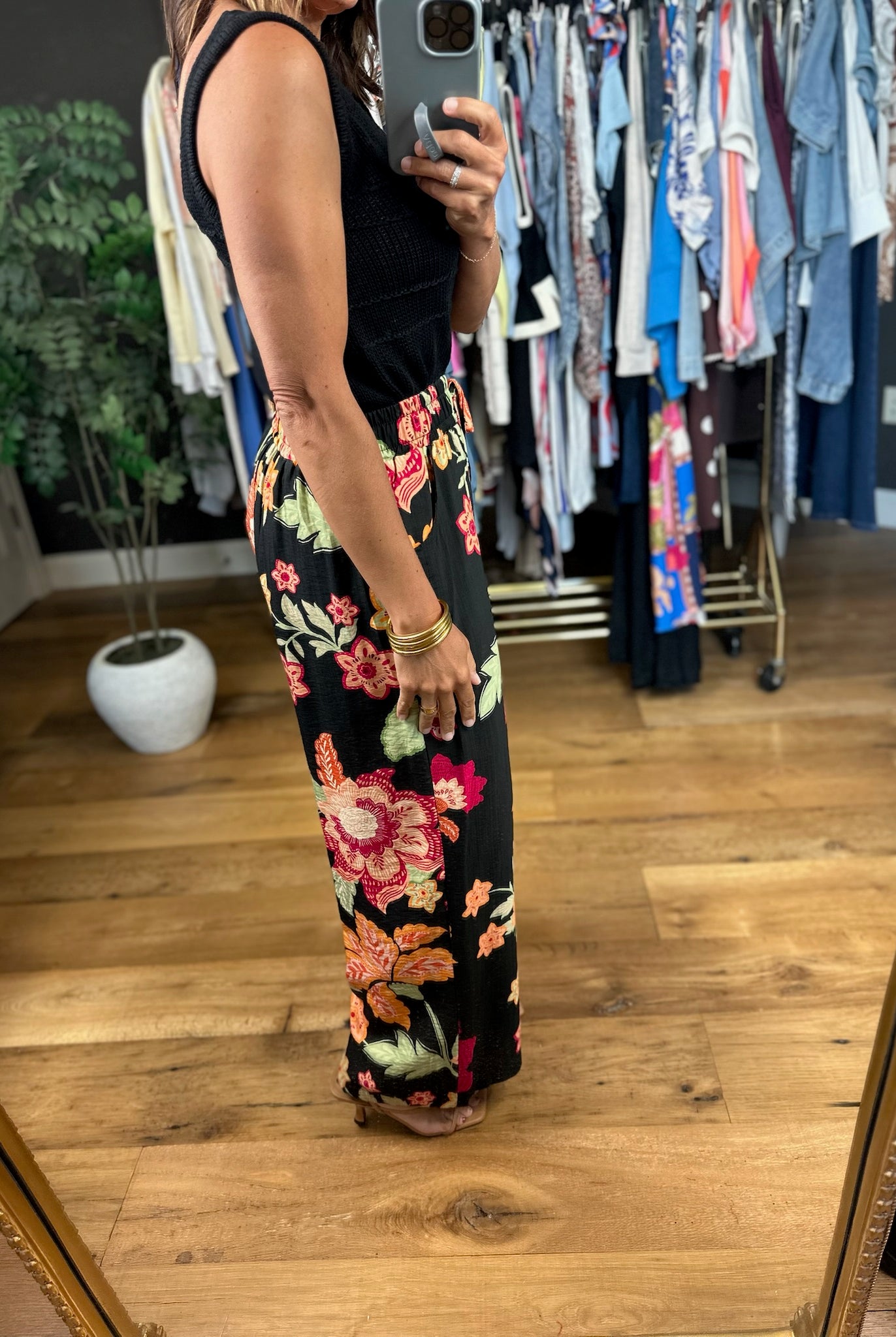 Favorite Place Floral Pants-Pants-Umgee-Anna Kaytes Boutique, Women's Fashion Boutique in Grinnell, Iowa