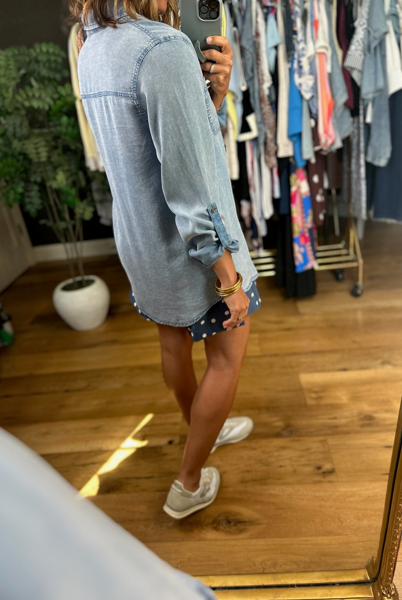 Heading Up Button-Down Tencel Top-Long Sleeves-Doe & Rae-Anna Kaytes Boutique, Women's Fashion Boutique in Grinnell, Iowa