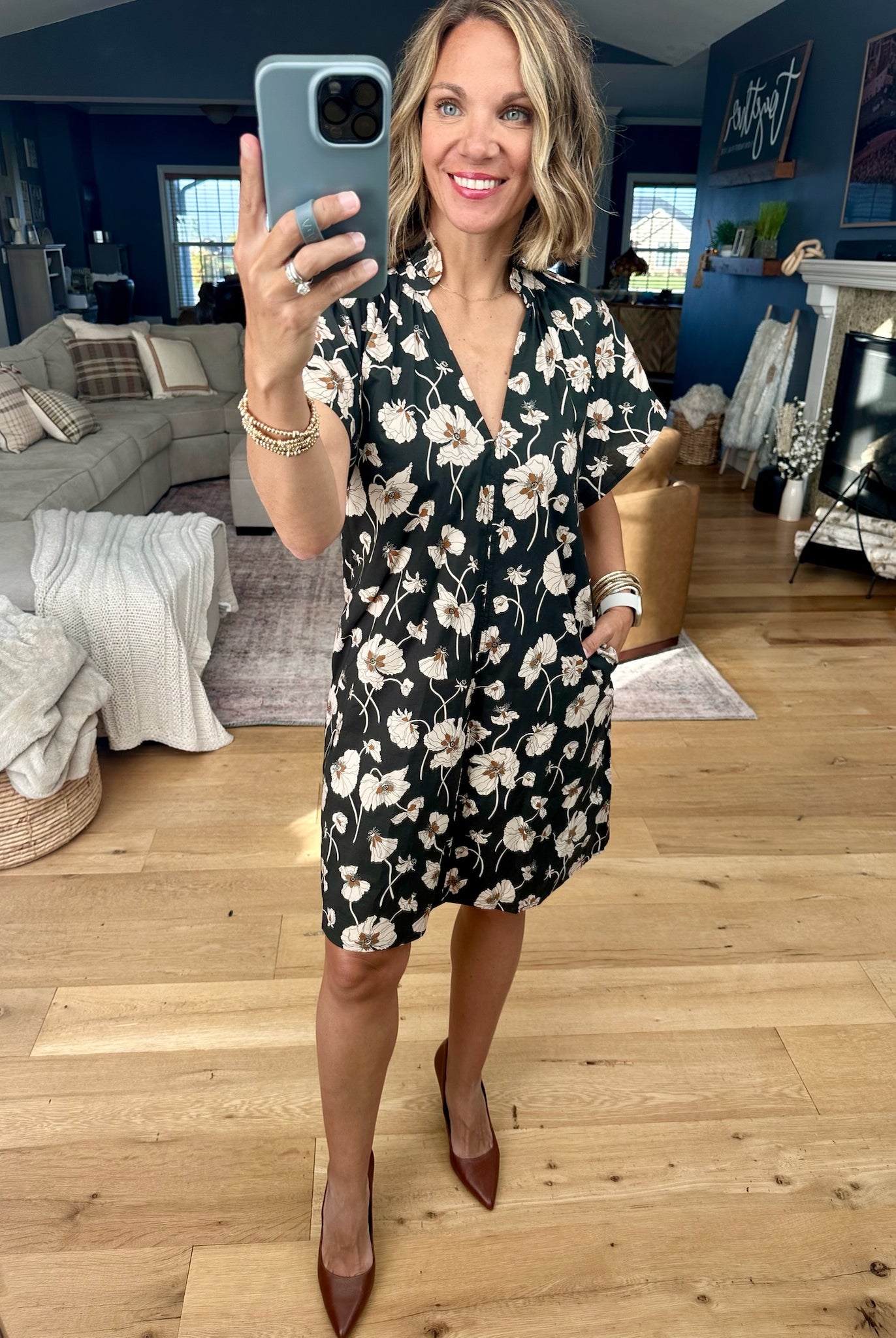 Looking To The Future Floral Dress-THML-Anna Kaytes Boutique, Women's Fashion Boutique in Grinnell, Iowa