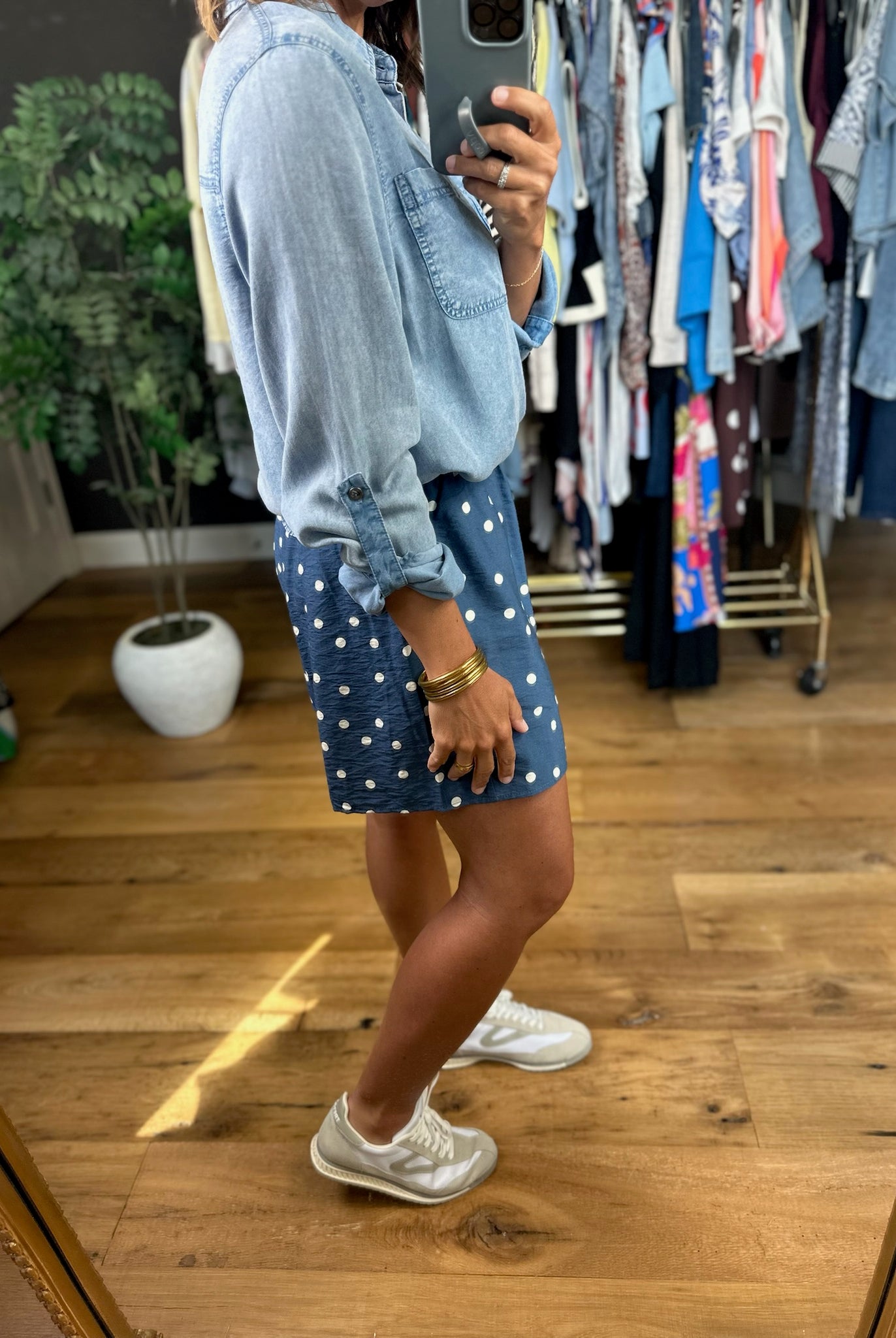 Heading Up Button-Down Tencel Top-Long Sleeves-Doe & Rae-Anna Kaytes Boutique, Women's Fashion Boutique in Grinnell, Iowa