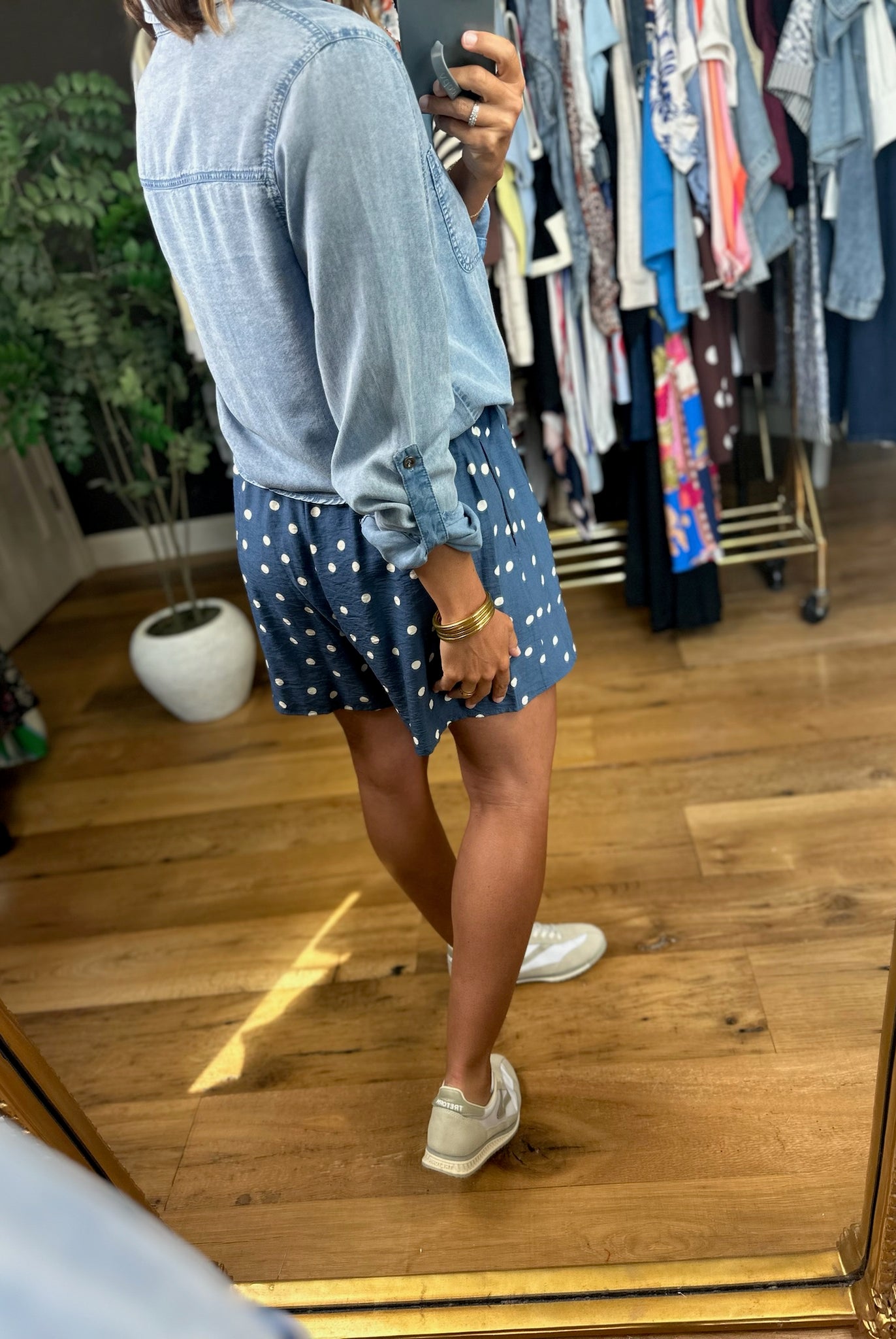 Heading Up Button-Down Tencel Top-Long Sleeves-Doe & Rae-Anna Kaytes Boutique, Women's Fashion Boutique in Grinnell, Iowa