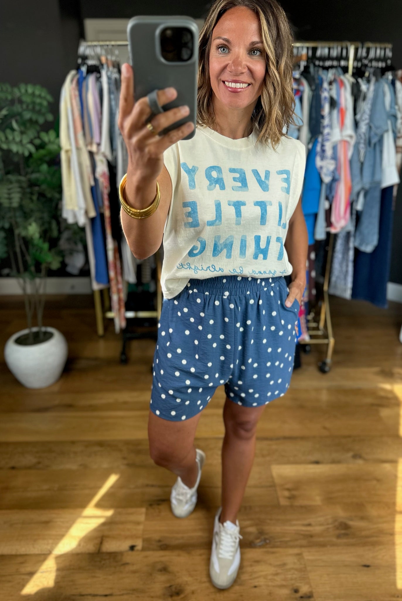 The Dani Polka-Dot Pocket Short-Shorts-Anna Kaytes Boutique-Anna Kaytes Boutique, Women's Fashion Boutique in Grinnell, Iowa
