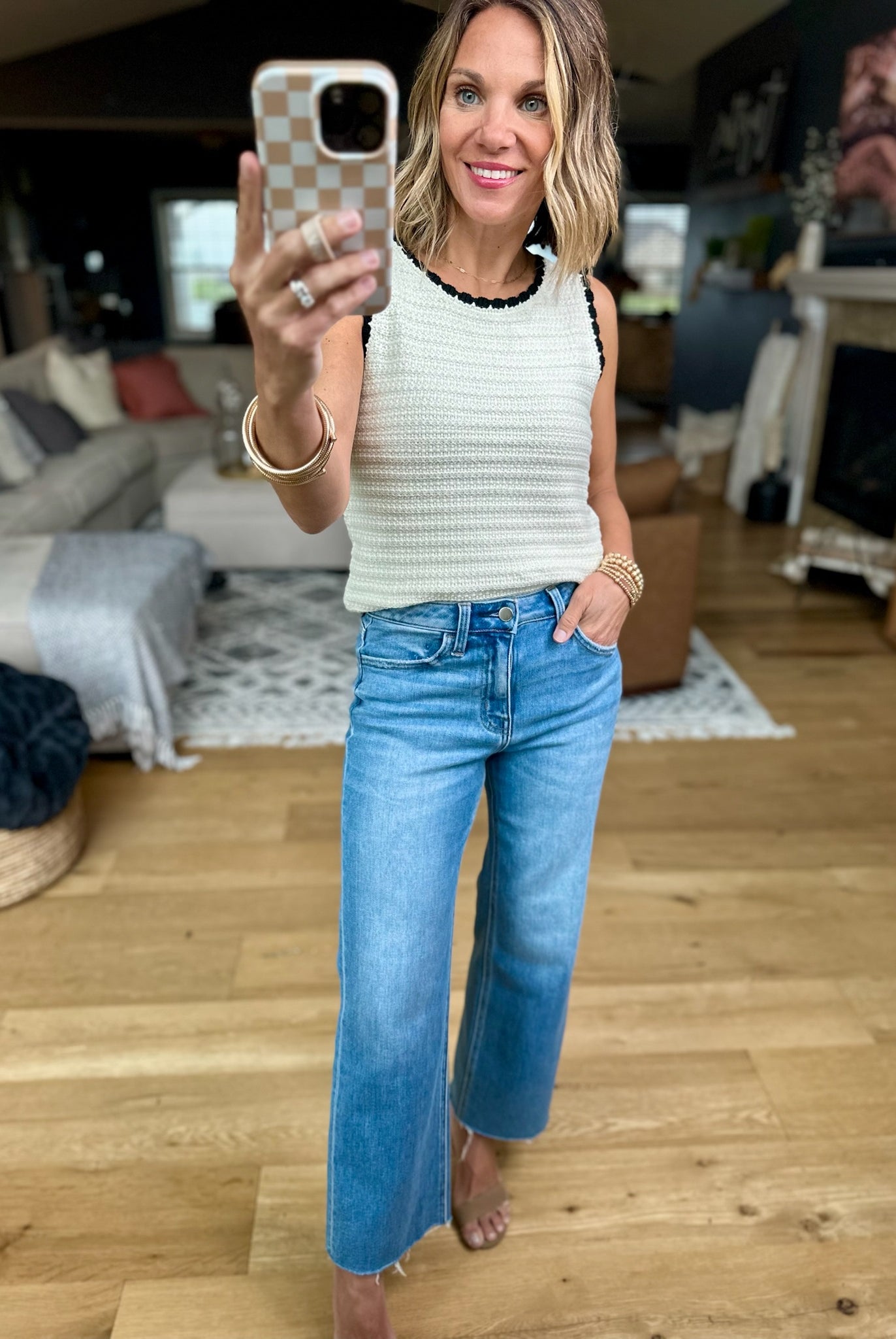 The Aleah High-Rise Slim Wide Crop Denim-Flying Monkey-Anna Kaytes Boutique, Women's Fashion Boutique in Grinnell, Iowa