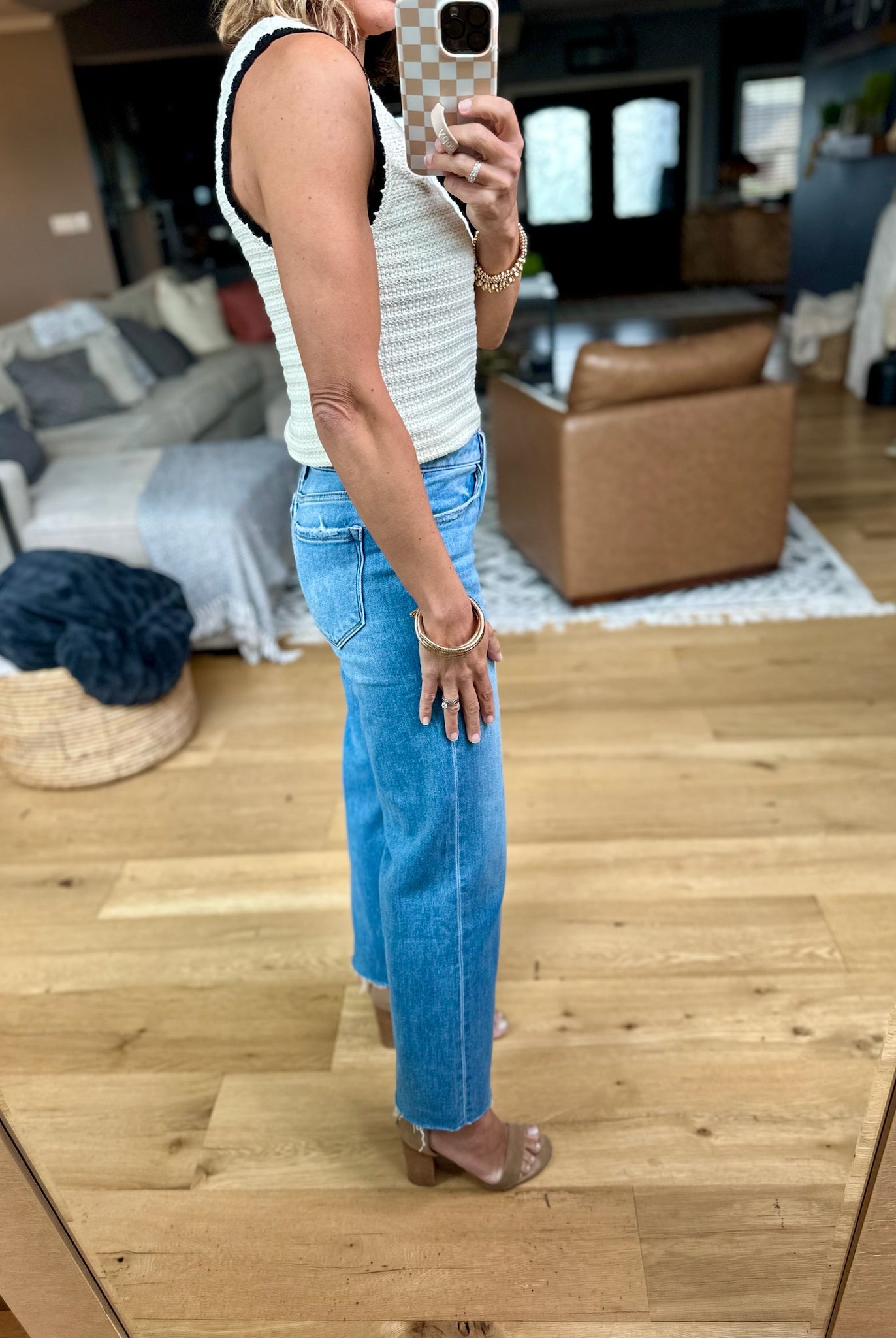 The Aleah High-Rise Slim Wide Crop Denim-Flying Monkey-Anna Kaytes Boutique, Women's Fashion Boutique in Grinnell, Iowa