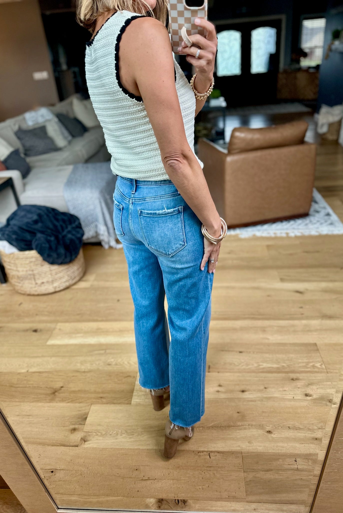 The Aleah High-Rise Slim Wide Crop Denim-Flying Monkey-Anna Kaytes Boutique, Women's Fashion Boutique in Grinnell, Iowa