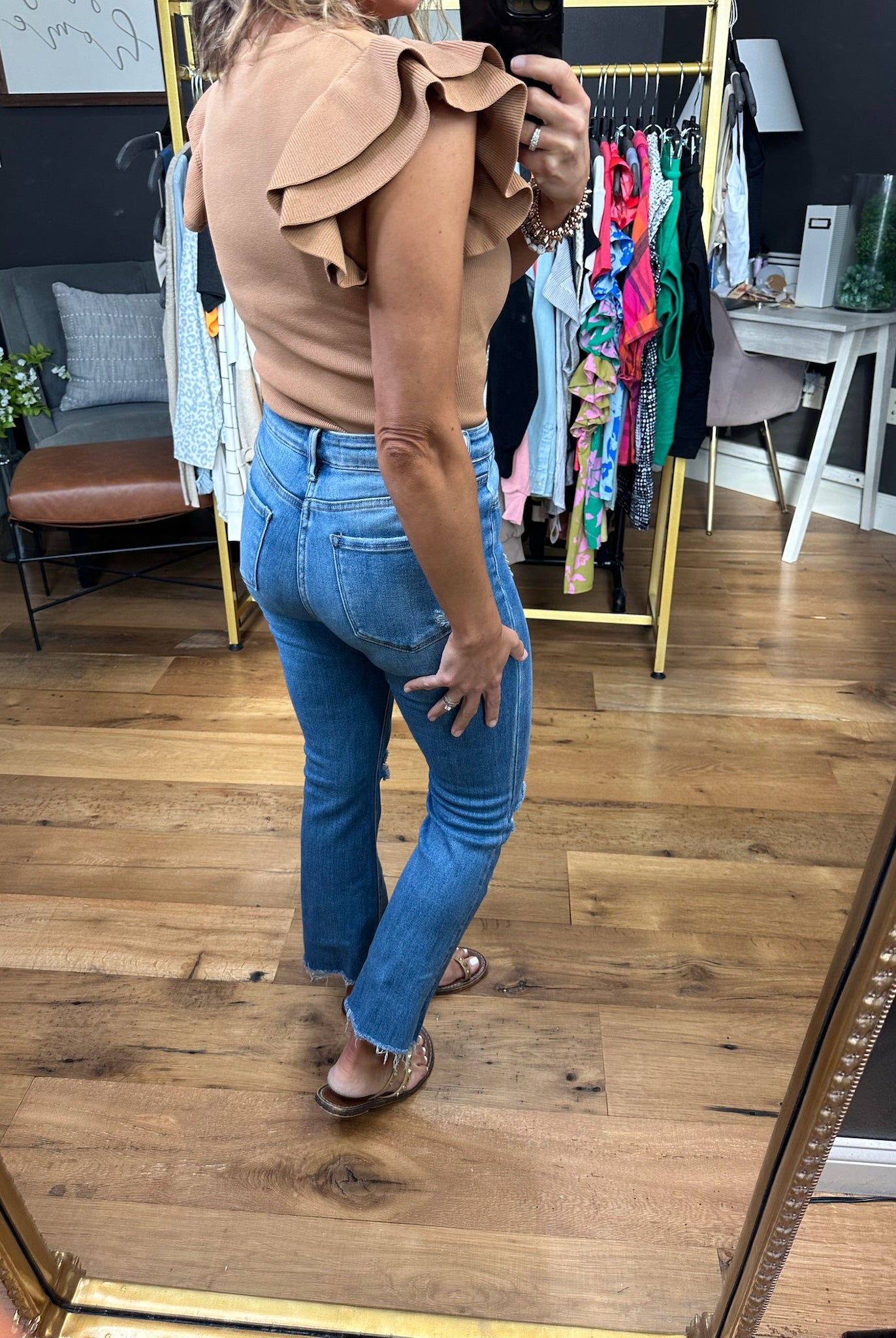 Out Tonight Ruffle Sleeve Bodysuit - Multiple Options-Bodysuits-Eesome-Anna Kaytes Boutique, Women's Fashion Boutique in Grinnell, Iowa