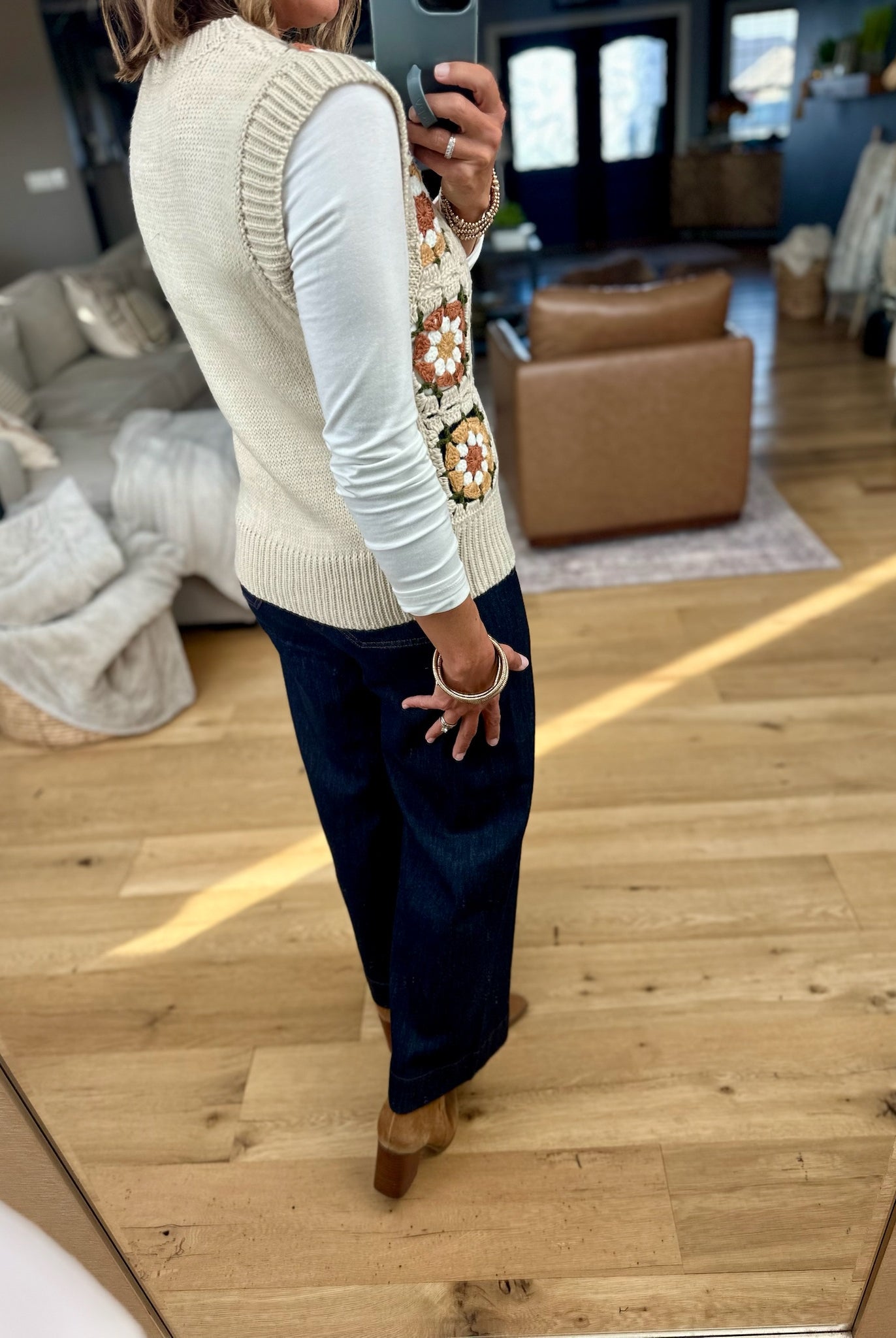 Inspired Feeling Crochet Knit Vest-sweater-Anniewear-Anna Kaytes Boutique, Women's Fashion Boutique in Grinnell, Iowa