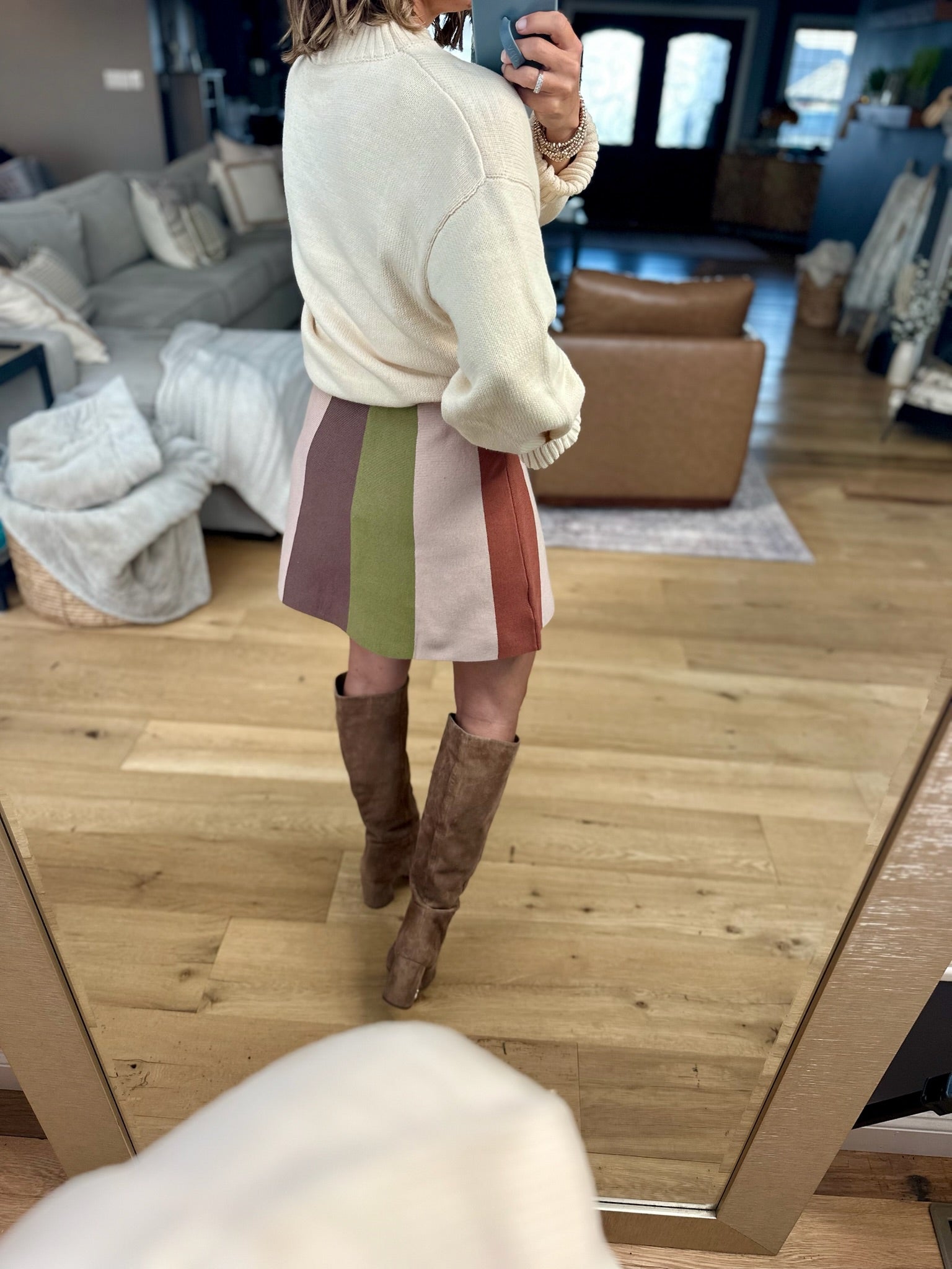 Everything Good Colorblock Skirt-Anniewear-Anna Kaytes Boutique, Women's Fashion Boutique in Grinnell, Iowa