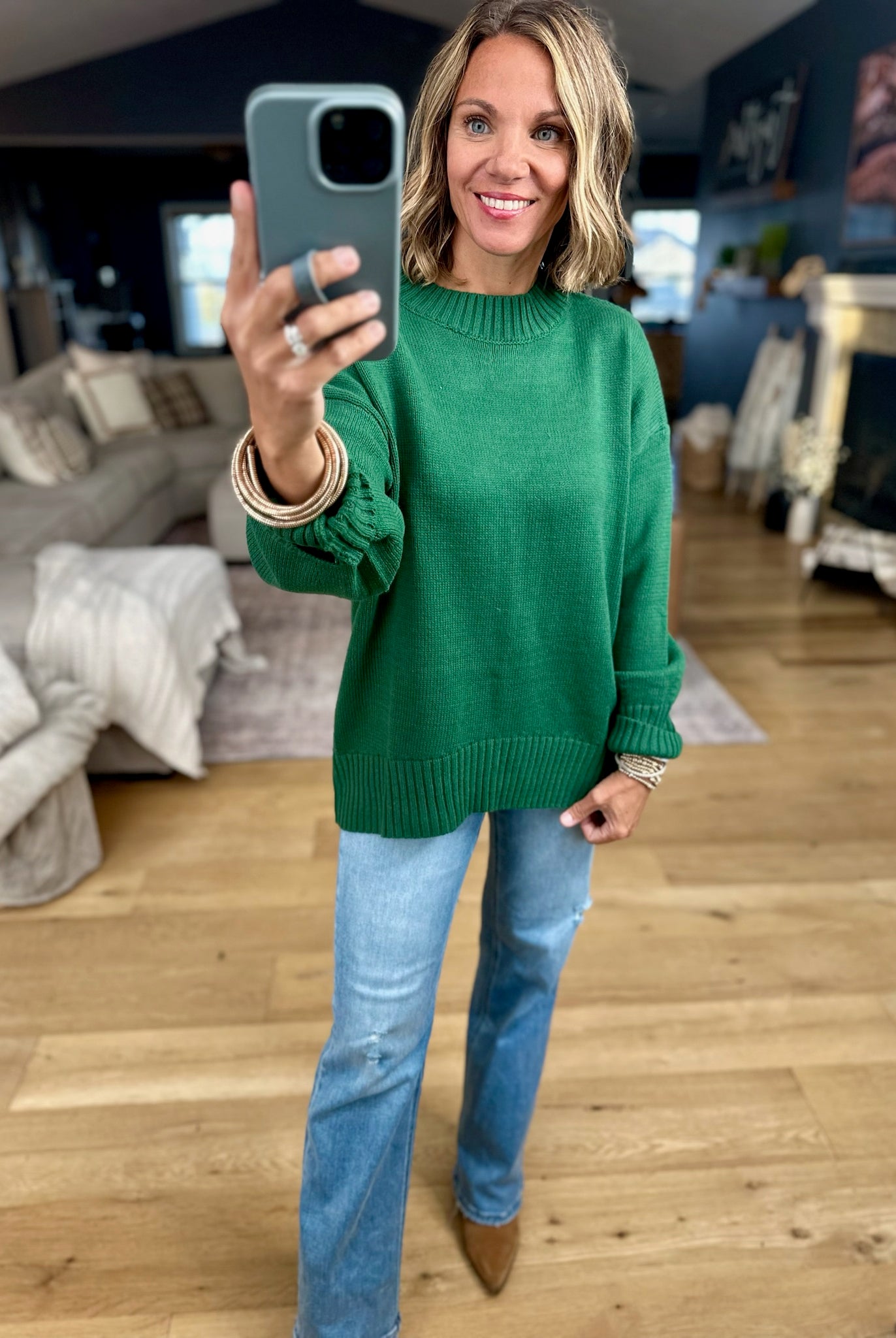 Higher Ground Knit Mock-Neck Sweater-sweater-Wishlist-Anna Kaytes Boutique, Women's Fashion Boutique in Grinnell, Iowa