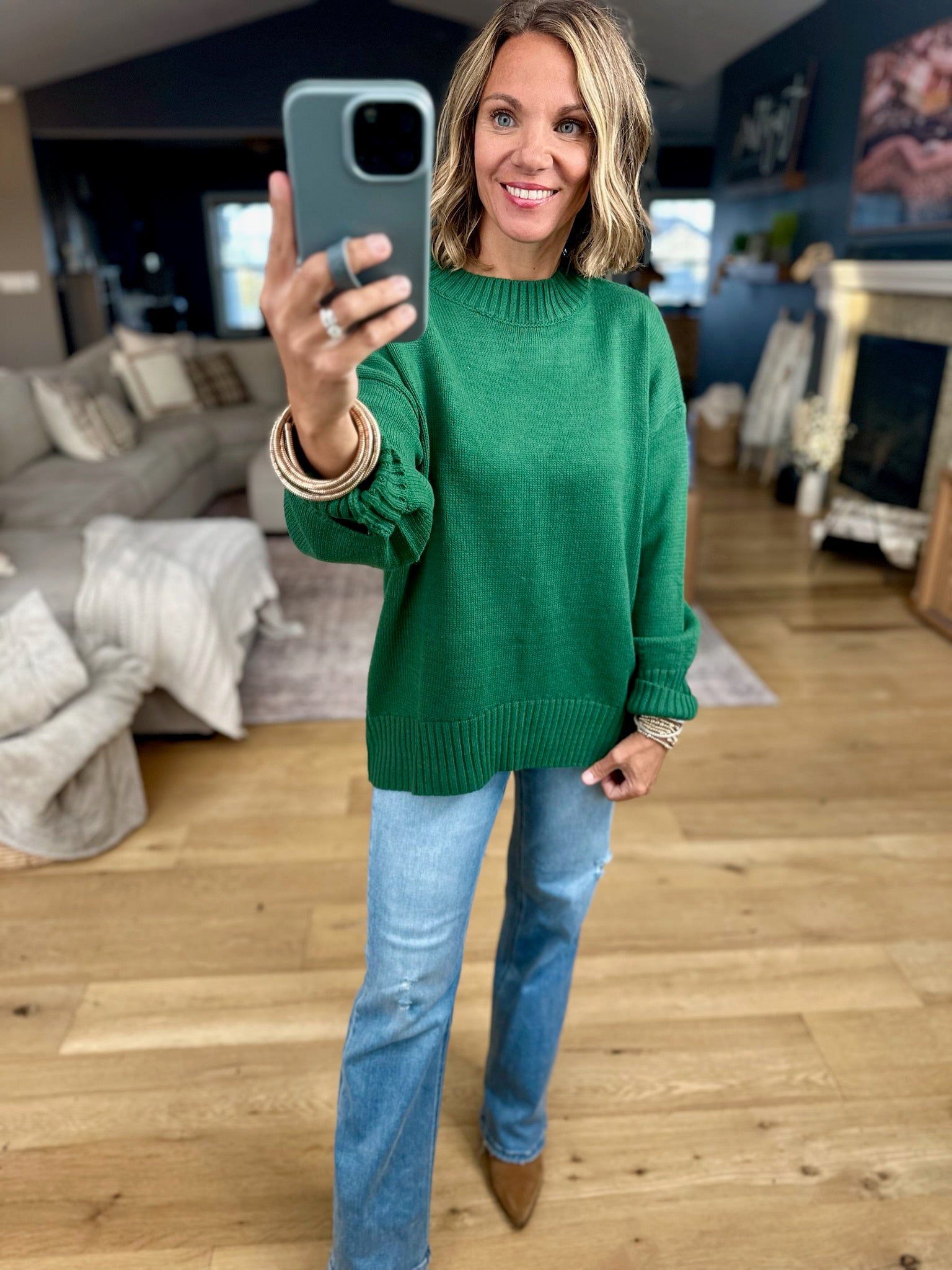 Higher Ground Knit Mock-Neck Sweater-sweater-Wishlist-Anna Kaytes Boutique, Women's Fashion Boutique in Grinnell, Iowa