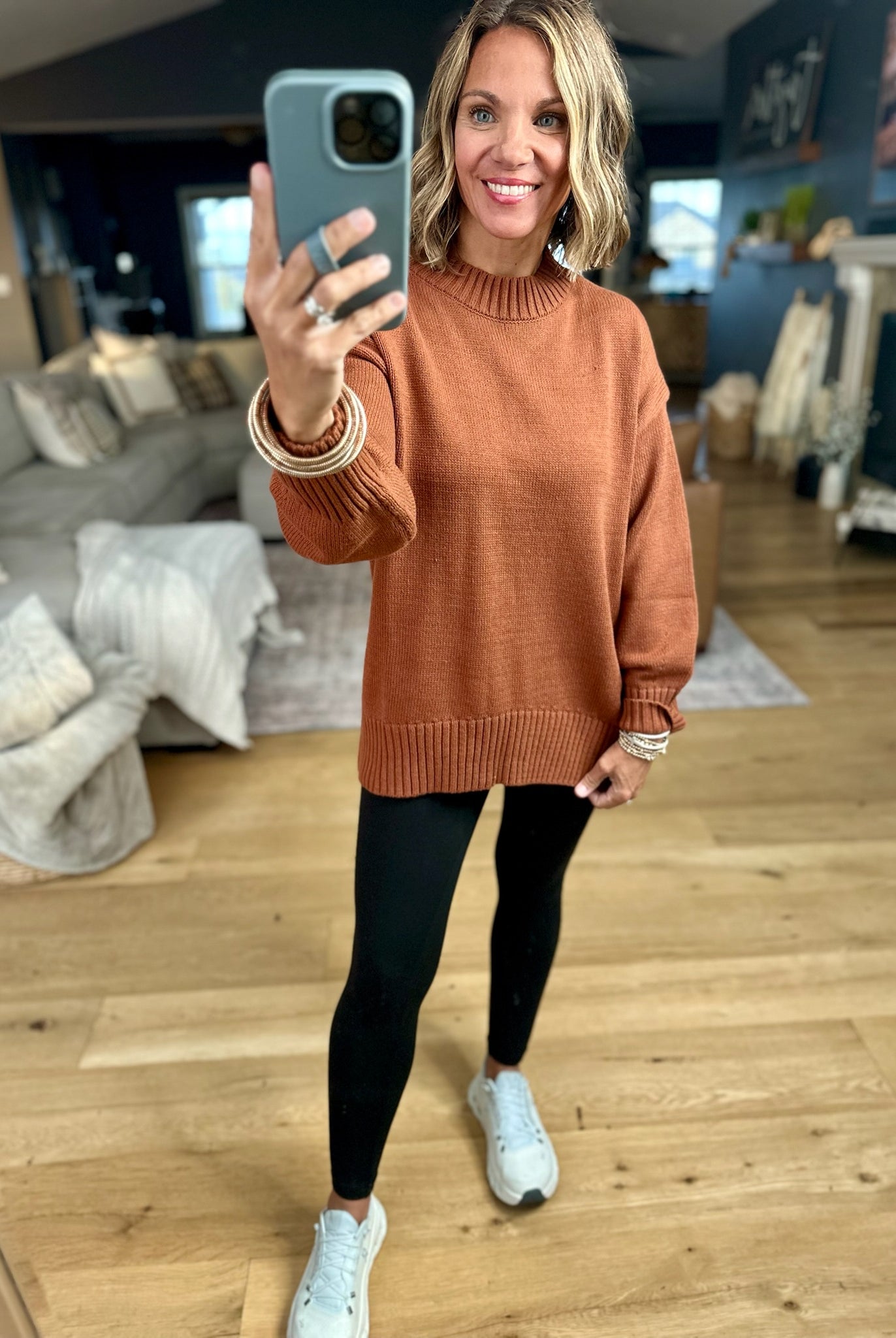 Higher Ground Knit Mock-Neck Sweater-sweater-Wishlist-Anna Kaytes Boutique, Women's Fashion Boutique in Grinnell, Iowa