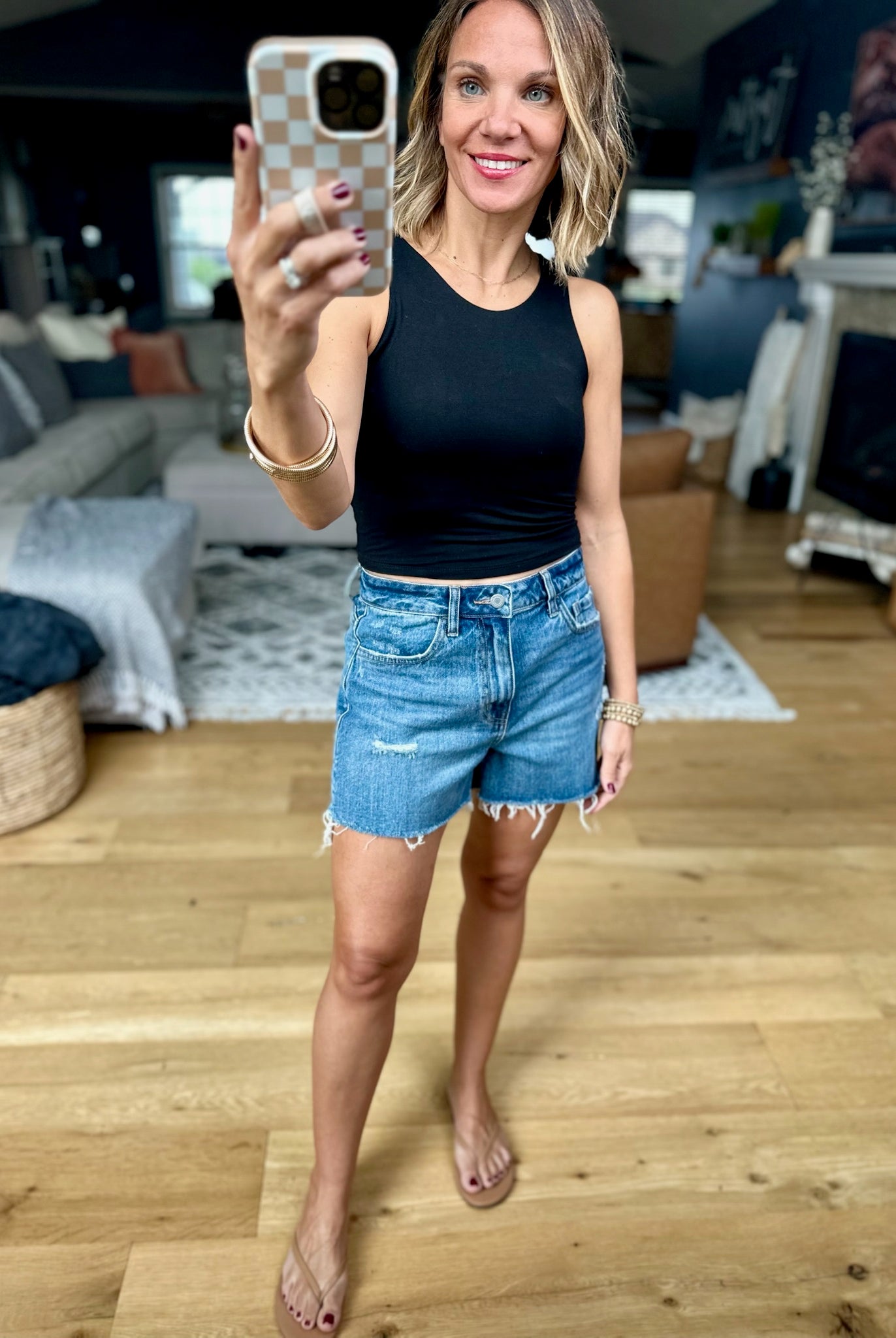 The Devon High-Rise Denim Shorts-Vervet-Anna Kaytes Boutique, Women's Fashion Boutique in Grinnell, Iowa