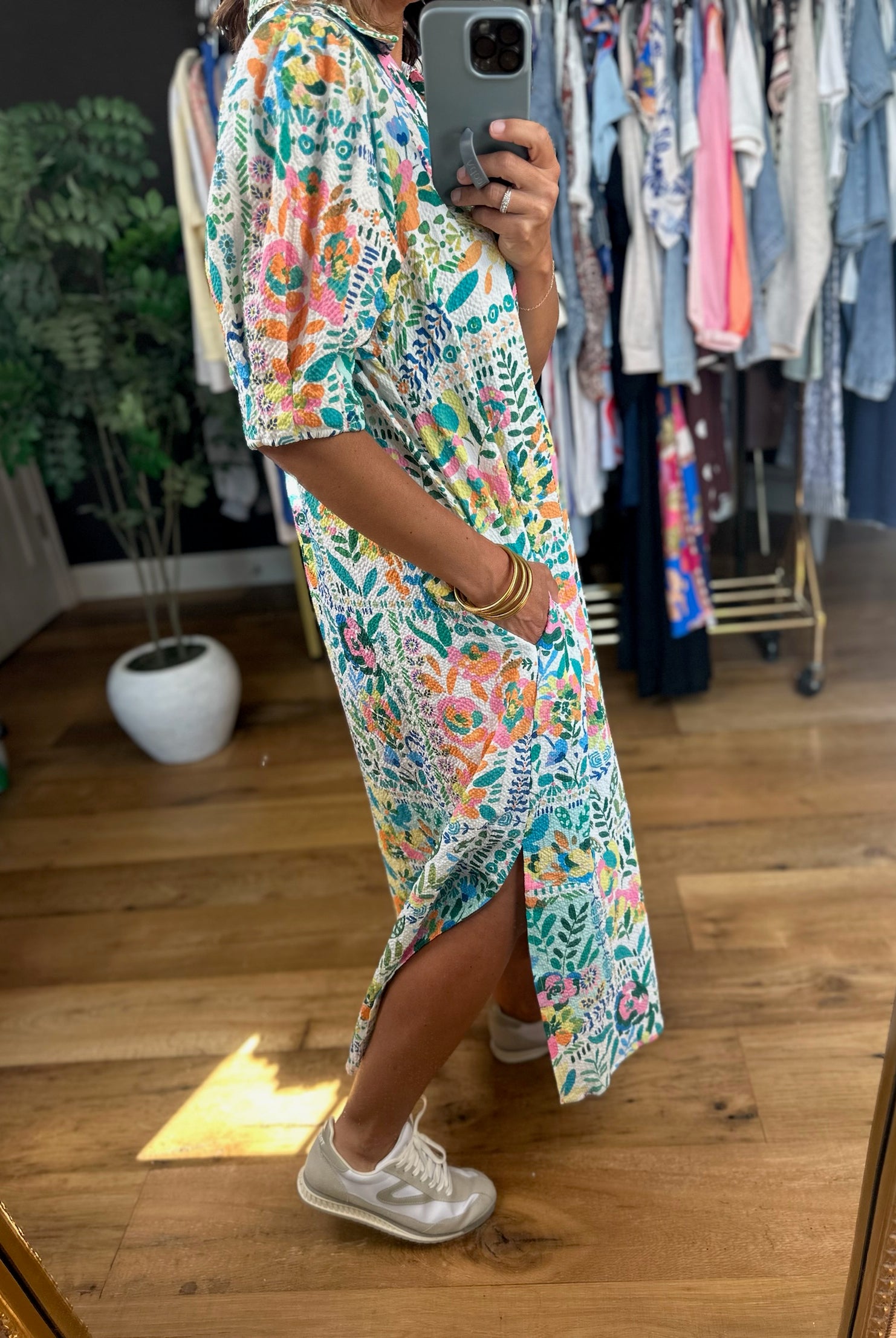 Southern Charm Floral Dress-Dresses-Umgee-Anna Kaytes Boutique, Women's Fashion Boutique in Grinnell, Iowa