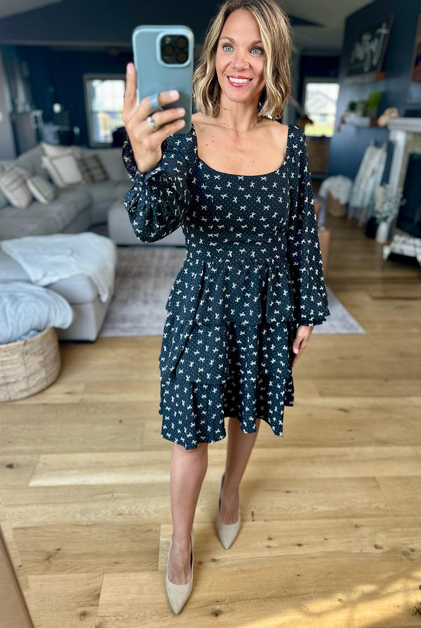 Any Way Possible Tiered Dress - Black-In Loom-Anna Kaytes Boutique, Women's Fashion Boutique in Grinnell, Iowa