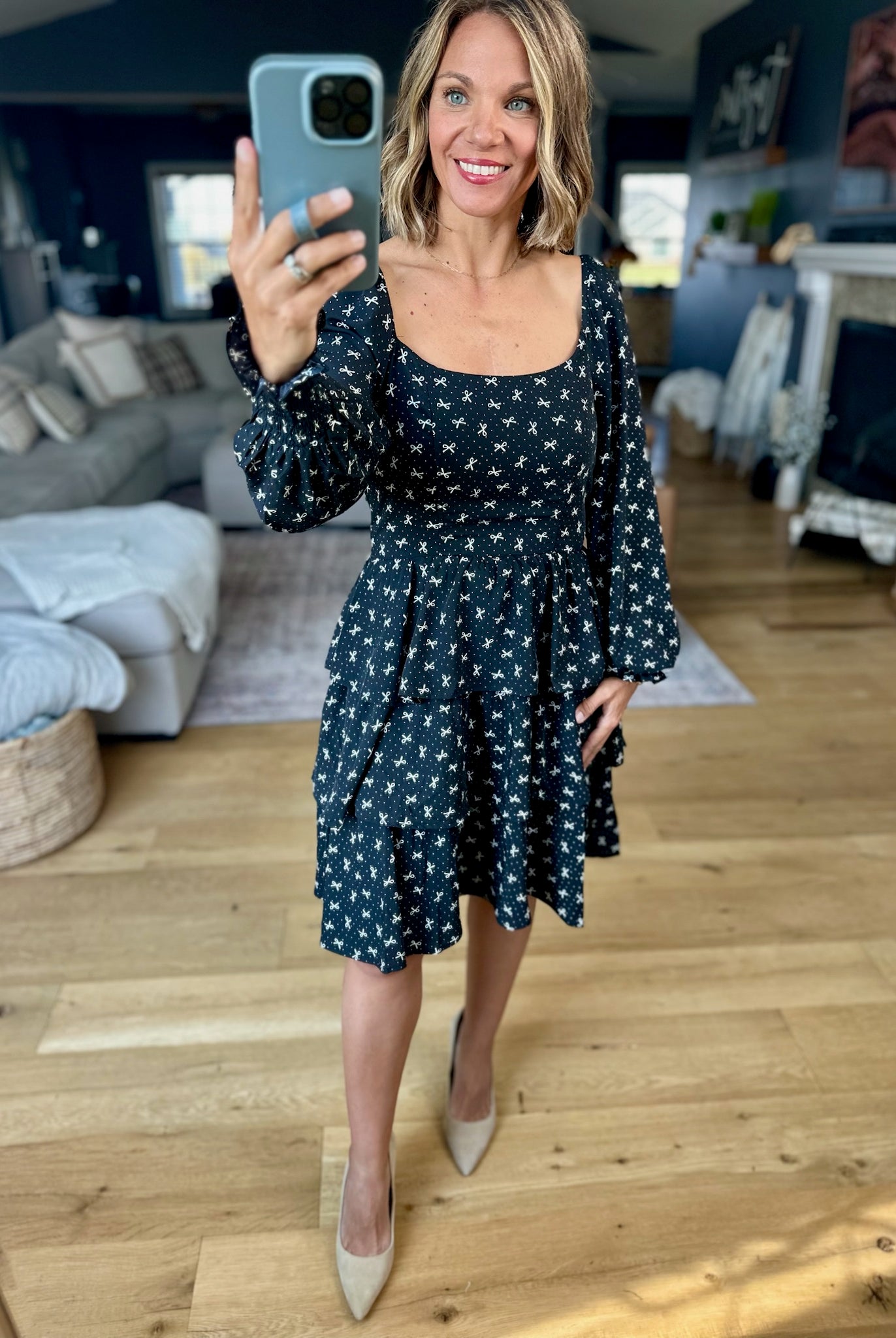 Any Way Possible Tiered Dress - Black-In Loom-Anna Kaytes Boutique, Women's Fashion Boutique in Grinnell, Iowa