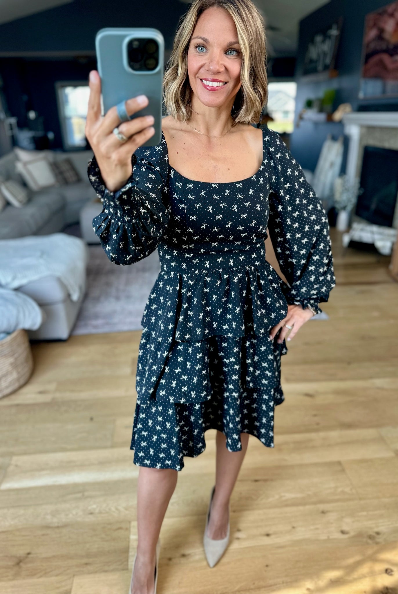 Any Way Possible Tiered Dress - Black-In Loom-Anna Kaytes Boutique, Women's Fashion Boutique in Grinnell, Iowa