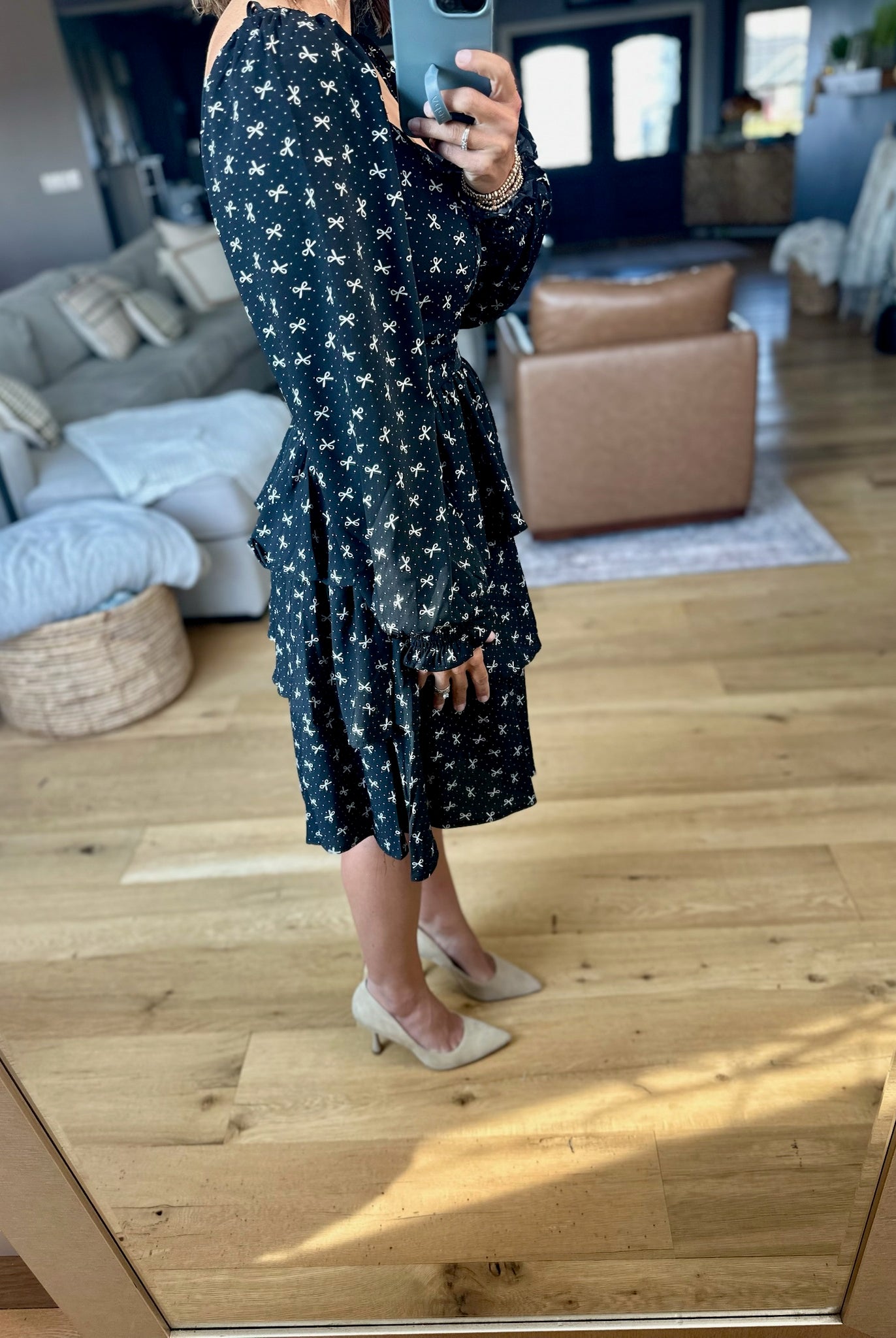 Any Way Possible Tiered Dress - Black-In Loom-Anna Kaytes Boutique, Women's Fashion Boutique in Grinnell, Iowa