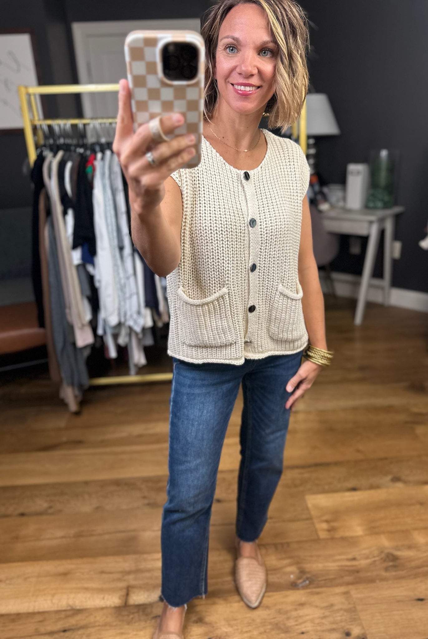 **Any Other Reason Knit Button-Down Vest - Multiple Options-Wishlist-Anna Kaytes Boutique, Women's Fashion Boutique in Grinnell, Iowa