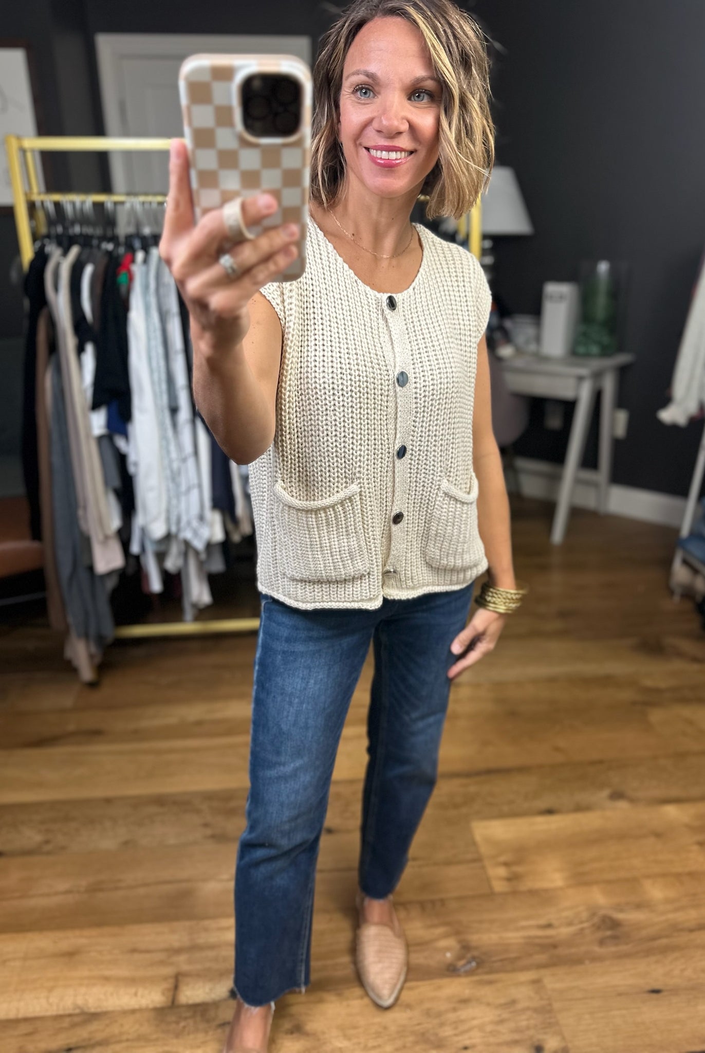 **Any Other Reason Knit Button-Down Vest - Multiple Options-Wishlist-Anna Kaytes Boutique, Women's Fashion Boutique in Grinnell, Iowa