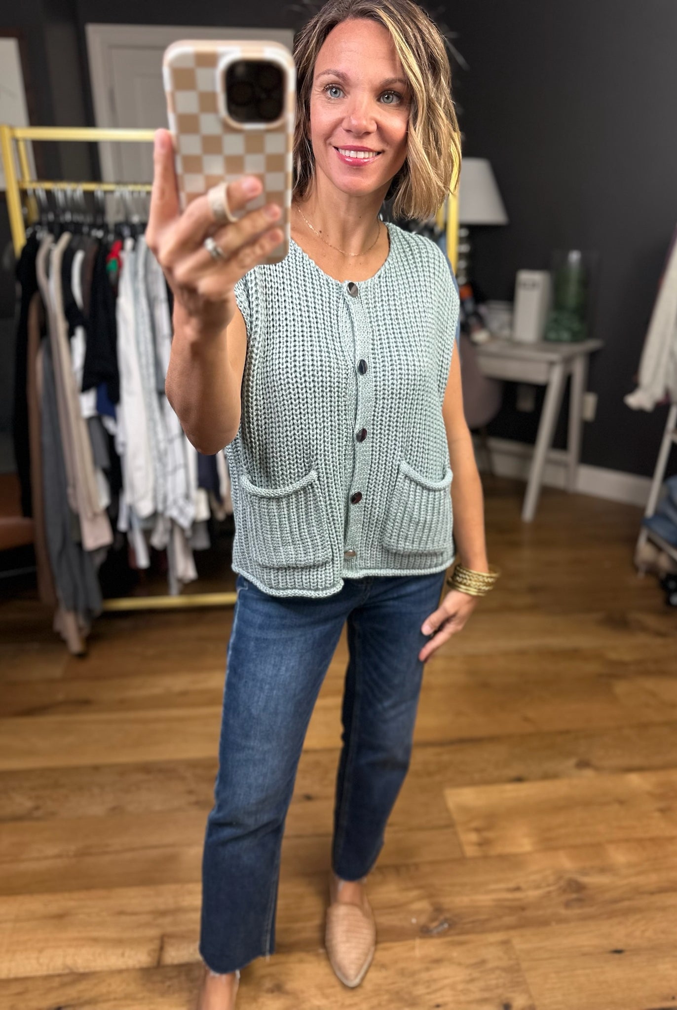 **Any Other Reason Knit Button-Down Vest - Multiple Options-Wishlist-Anna Kaytes Boutique, Women's Fashion Boutique in Grinnell, Iowa