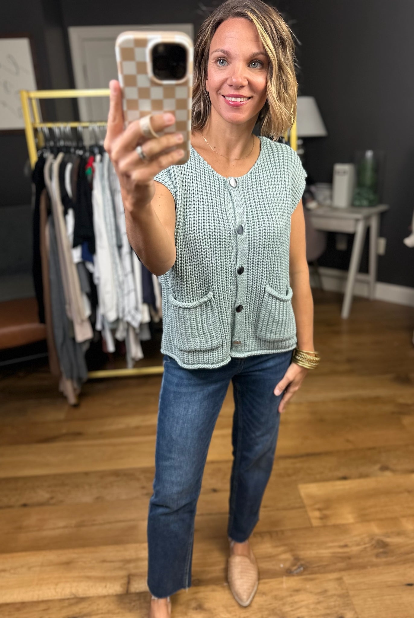 **Any Other Reason Knit Button-Down Vest - Multiple Options-Wishlist-Anna Kaytes Boutique, Women's Fashion Boutique in Grinnell, Iowa