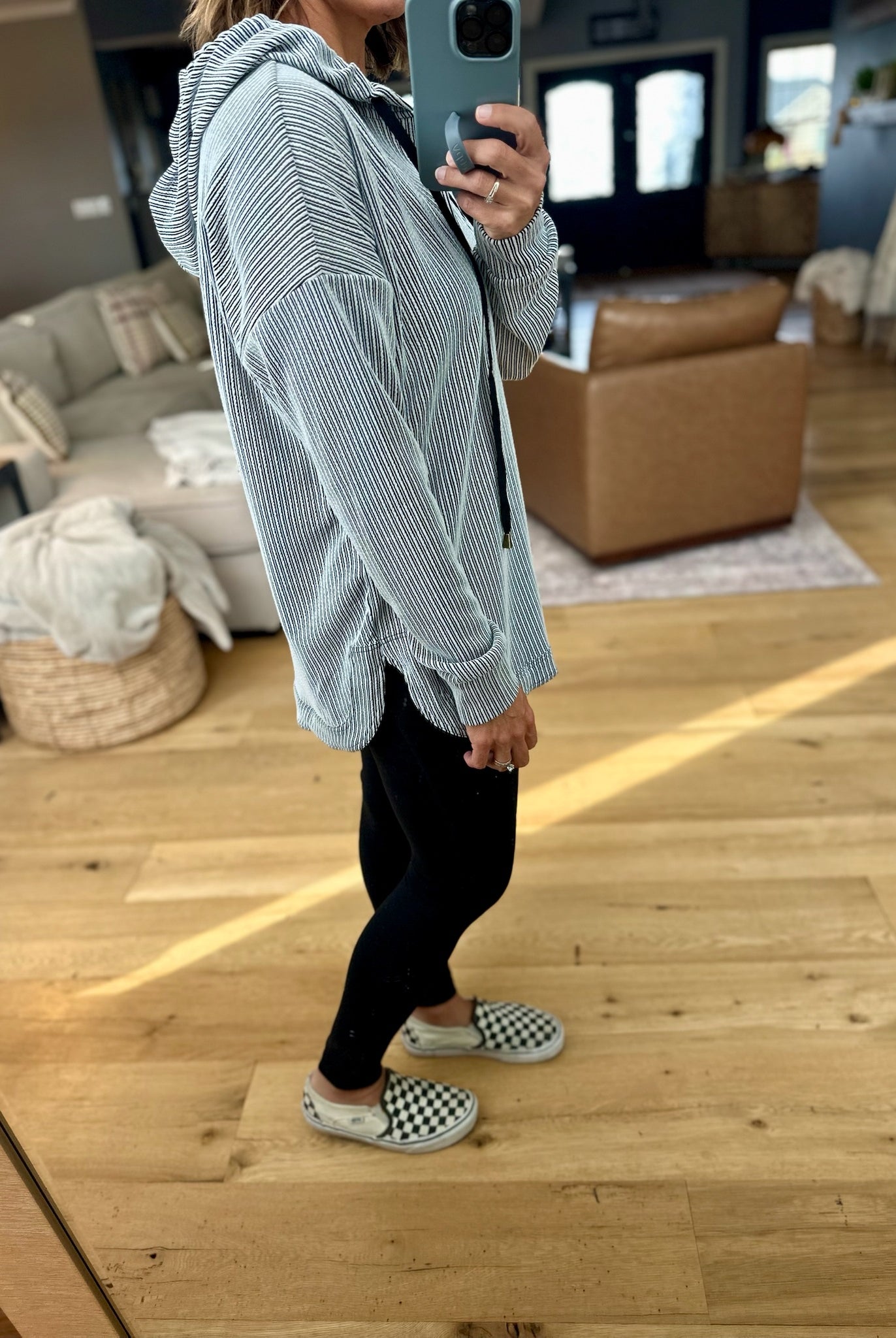 The Right Time Striped Hoodie-Doe & Rae-Anna Kaytes Boutique, Women's Fashion Boutique in Grinnell, Iowa