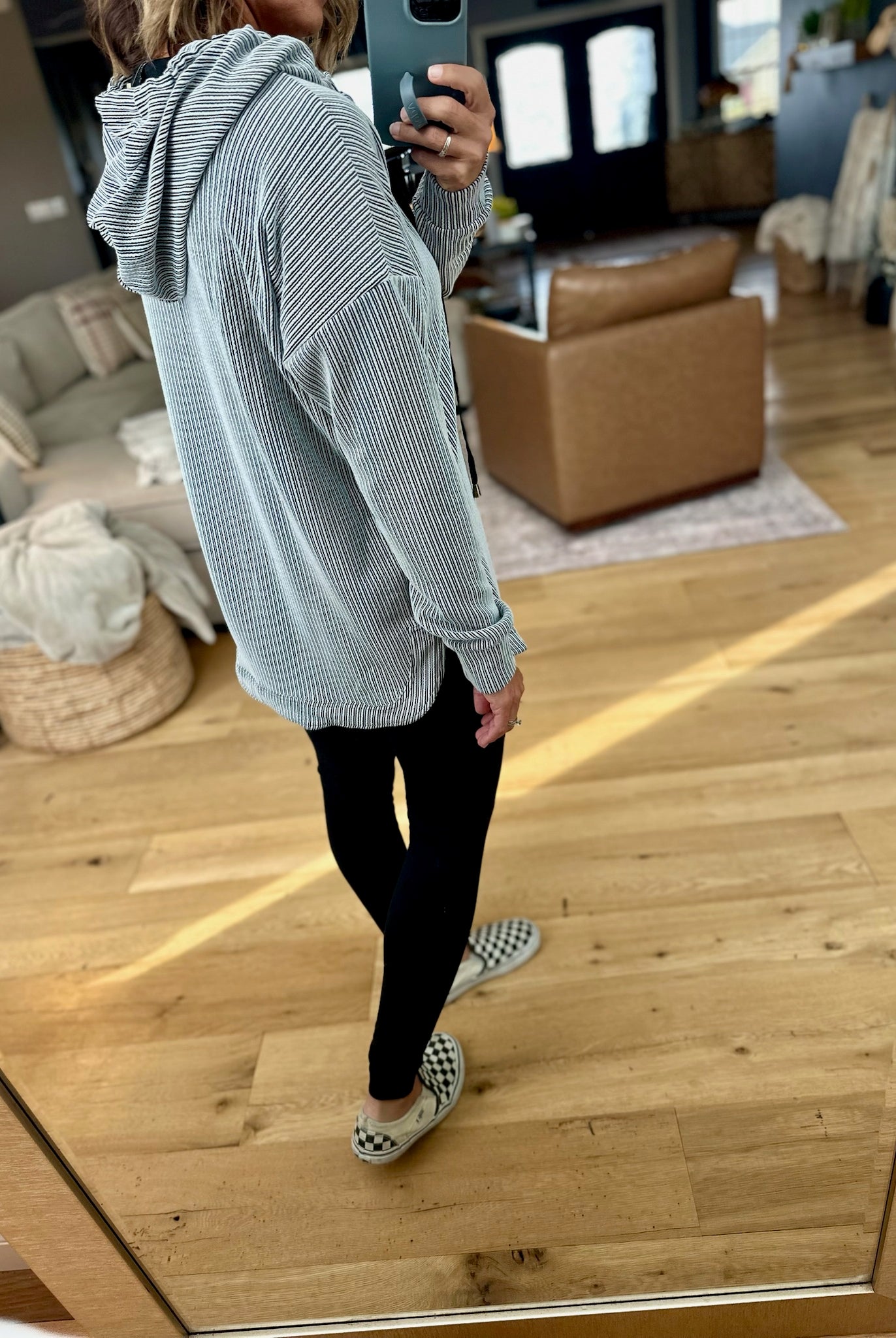 The Right Time Striped Hoodie-Doe & Rae-Anna Kaytes Boutique, Women's Fashion Boutique in Grinnell, Iowa