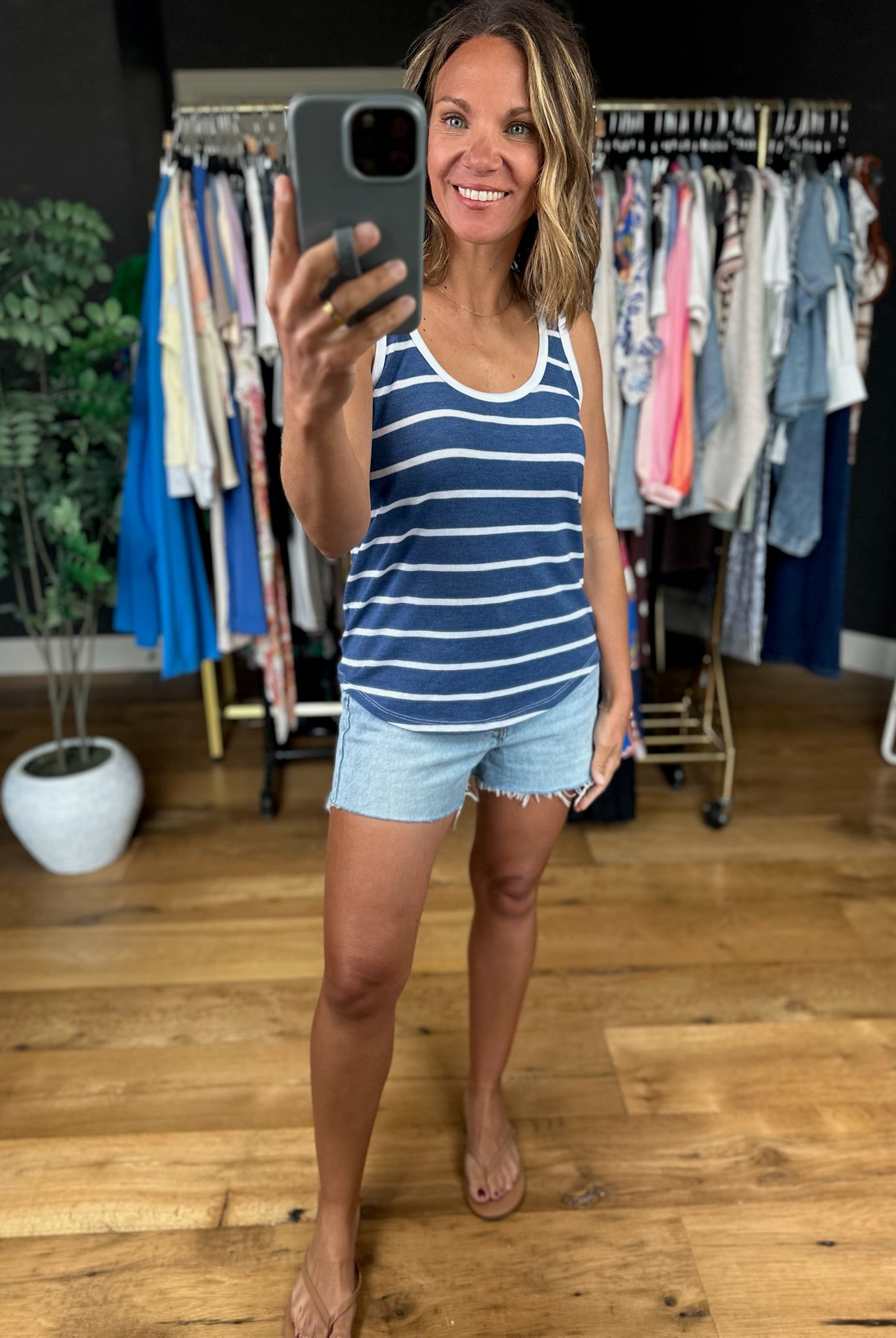 Z Supply Ferry Striped Tank-Sleeveless-Z Supply-Anna Kaytes Boutique, Women's Fashion Boutique in Grinnell, Iowa