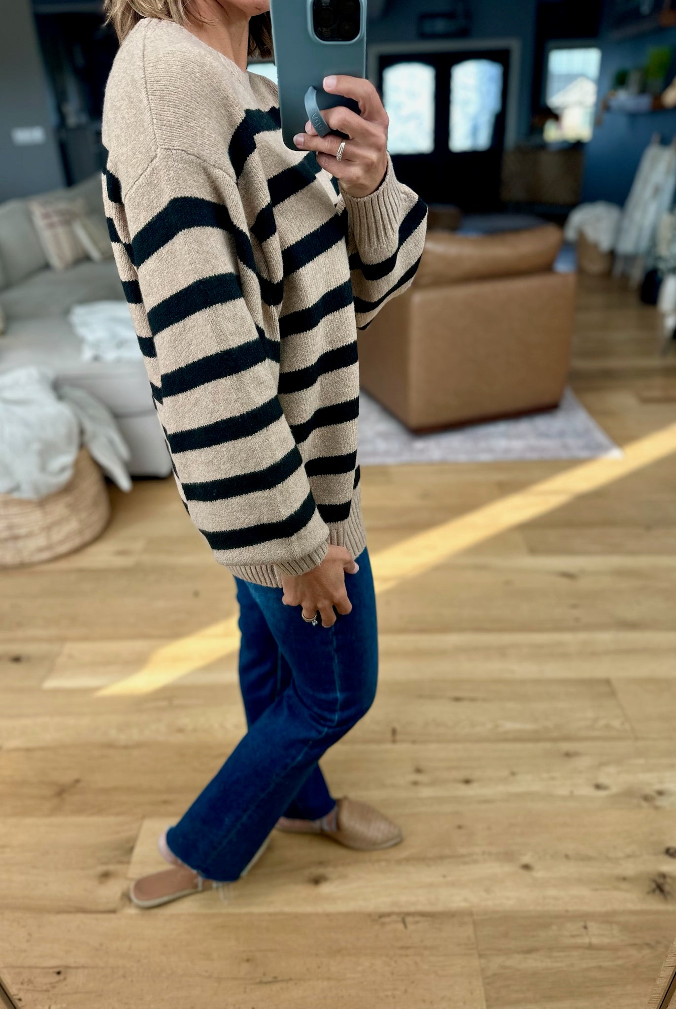 Easy Everyday Striped Knit Sweater-By Together-Anna Kaytes Boutique, Women's Fashion Boutique in Grinnell, Iowa