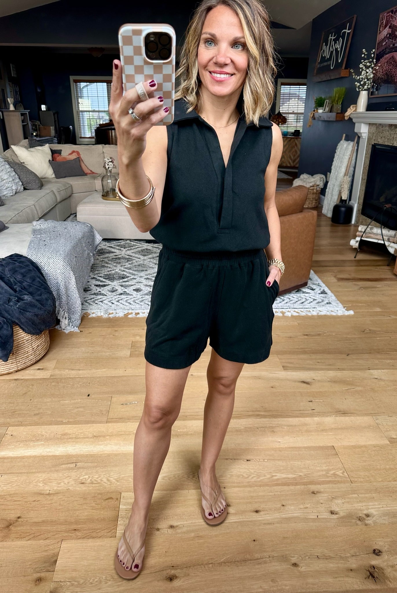 **Going Above Collar Romper - Multiple Options-Wishlist-Anna Kaytes Boutique, Women's Fashion Boutique in Grinnell, Iowa