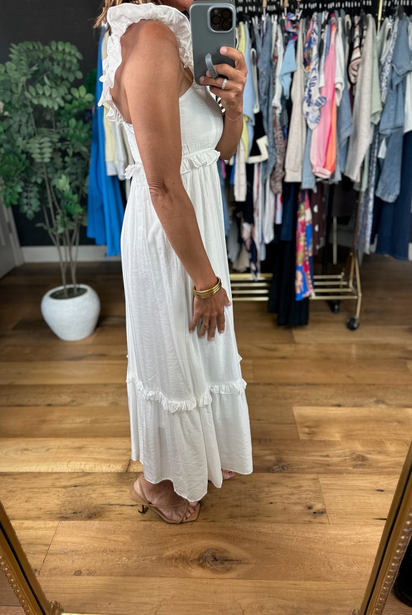 Summer's Coming Flutter-Sleeve Dress-Dresses-Blu Pepper-Anna Kaytes Boutique, Women's Fashion Boutique in Grinnell, Iowa