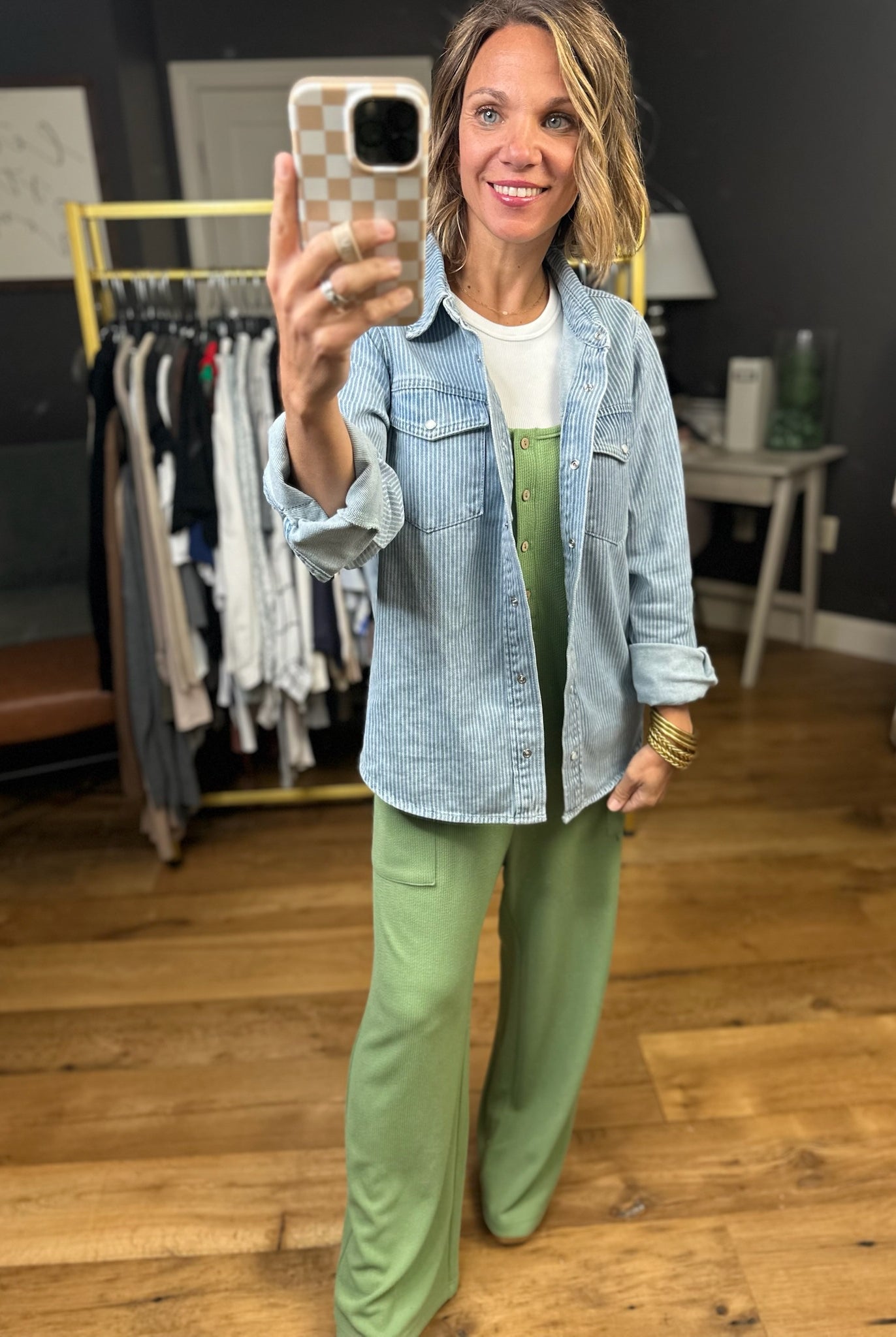 Something About This Pocket Jumpsuit - Basil-Eesome-Anna Kaytes Boutique, Women's Fashion Boutique in Grinnell, Iowa