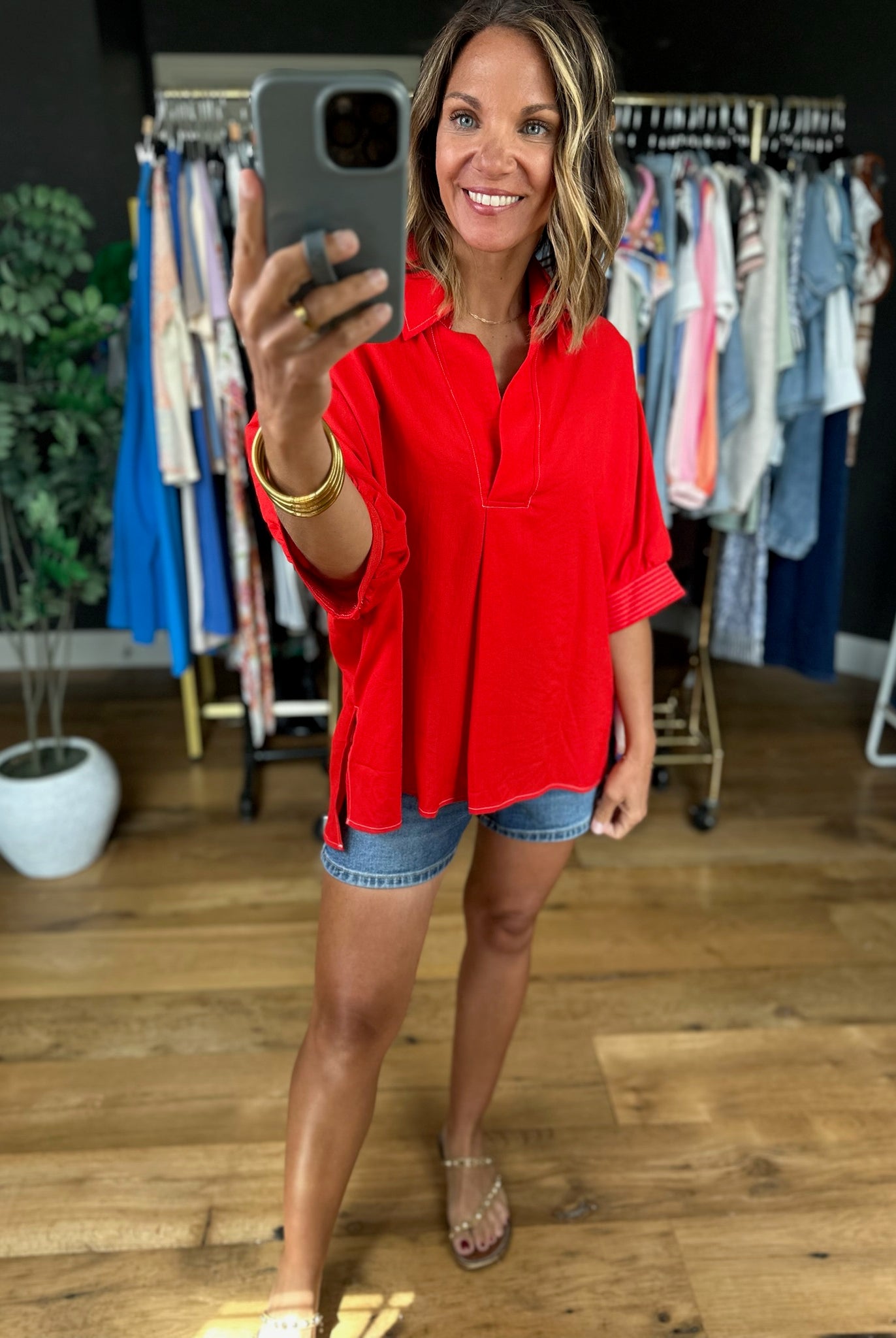 Trust The Process Oversized Top-Short Sleeves-Entro-Anna Kaytes Boutique, Women's Fashion Boutique in Grinnell, Iowa