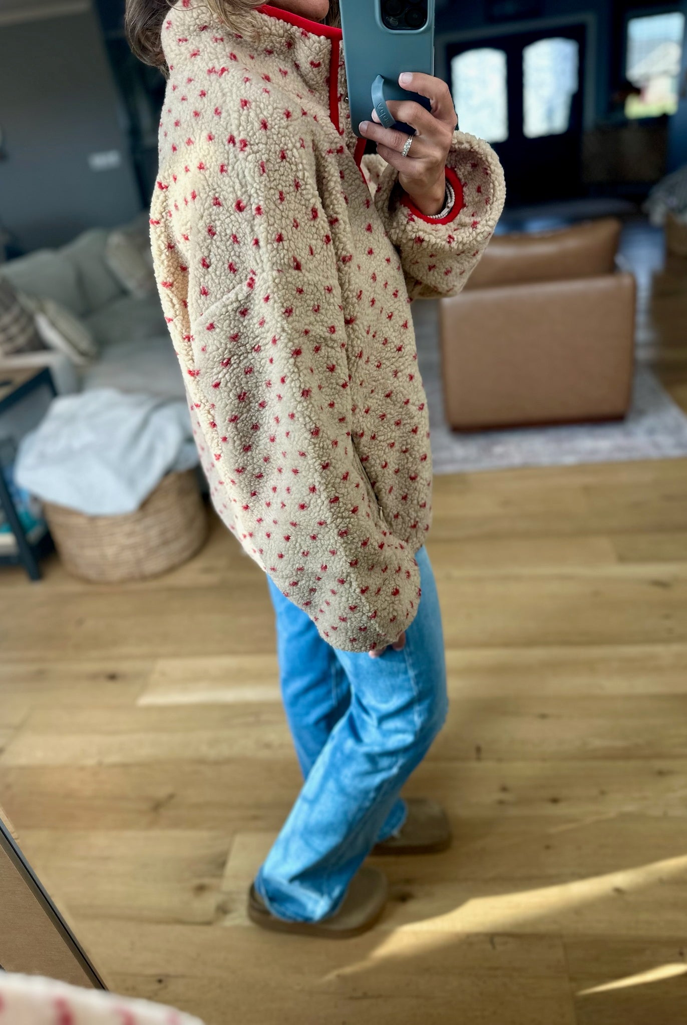 Take My Heart Patterned Oversized Pullover-Wishlist-Anna Kaytes Boutique, Women's Fashion Boutique in Grinnell, Iowa