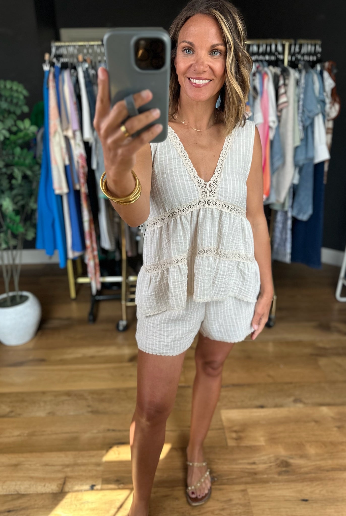Summer Icon Lace-Detail Two-Piece Set-Two Piece Set-By Together-Anna Kaytes Boutique, Women's Fashion Boutique in Grinnell, Iowa
