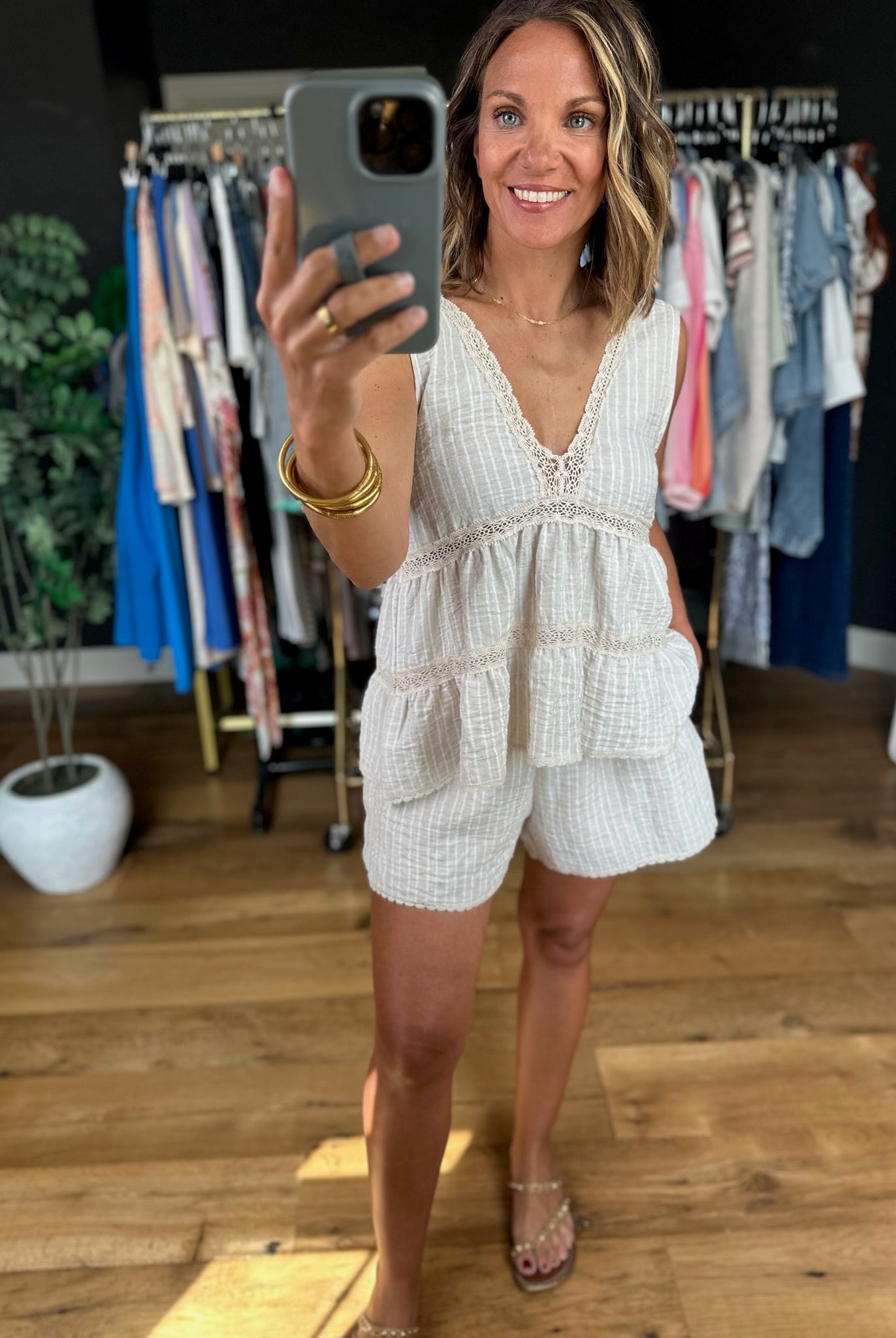 Summer Icon Lace-Detail Two-Piece Set-Two Piece Set-By Together-Anna Kaytes Boutique, Women's Fashion Boutique in Grinnell, Iowa