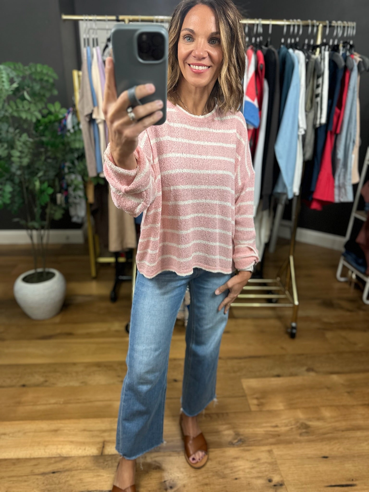 Right Moments Striped Knit-Sweaters-Wishlist-Anna Kaytes Boutique, Women's Fashion Boutique in Grinnell, Iowa