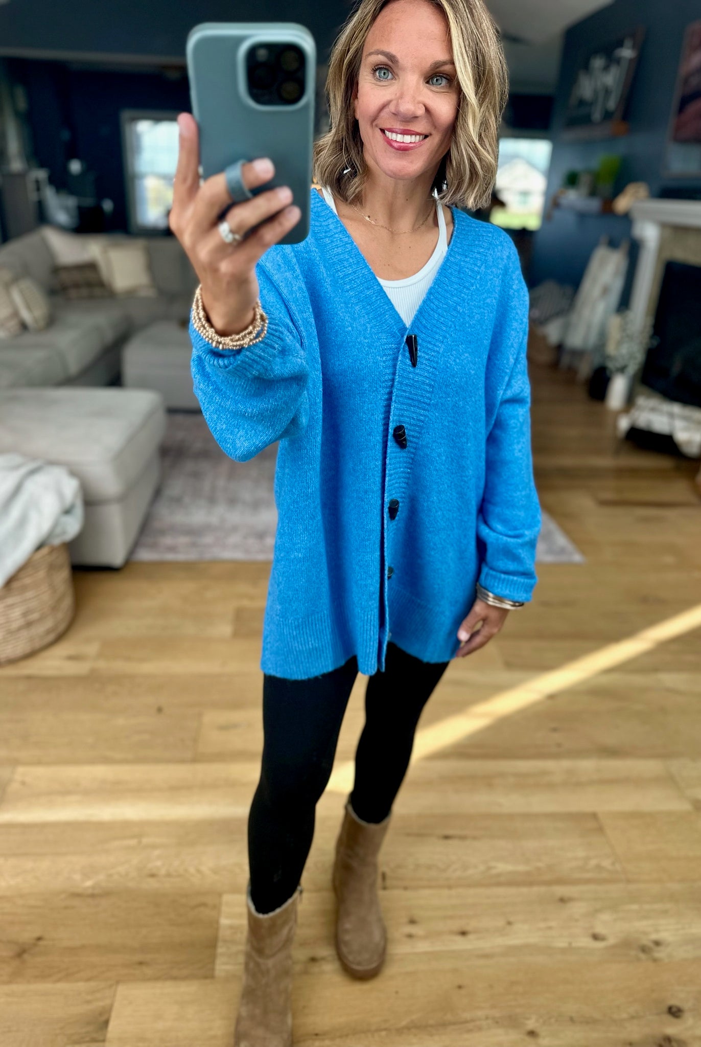 Fresh Starts Button-Detail Cardigan-Wishlist-Anna Kaytes Boutique, Women's Fashion Boutique in Grinnell, Iowa