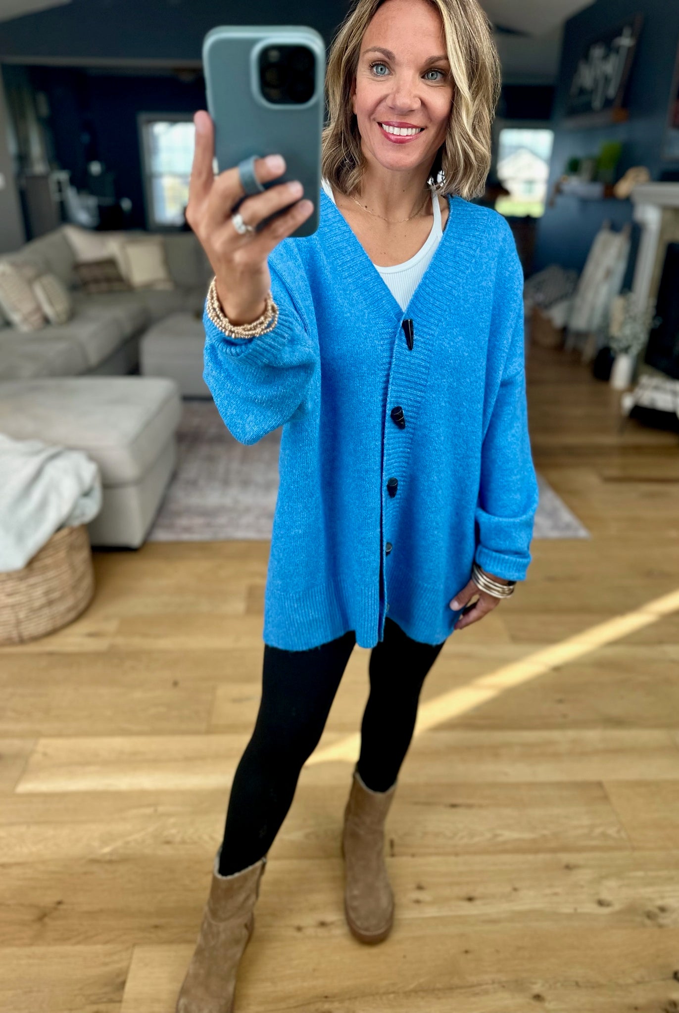 Fresh Starts Button-Detail Cardigan-Wishlist-Anna Kaytes Boutique, Women's Fashion Boutique in Grinnell, Iowa